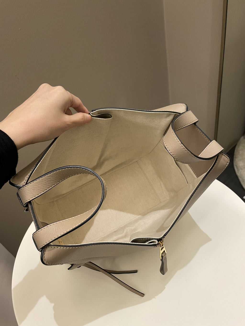 Loewe Hammock Bag Sand Taupe Light Grainy Leather