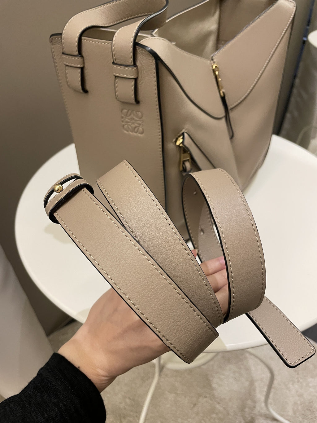 Loewe Hammock Bag Sand Taupe Light Grainy Leather
