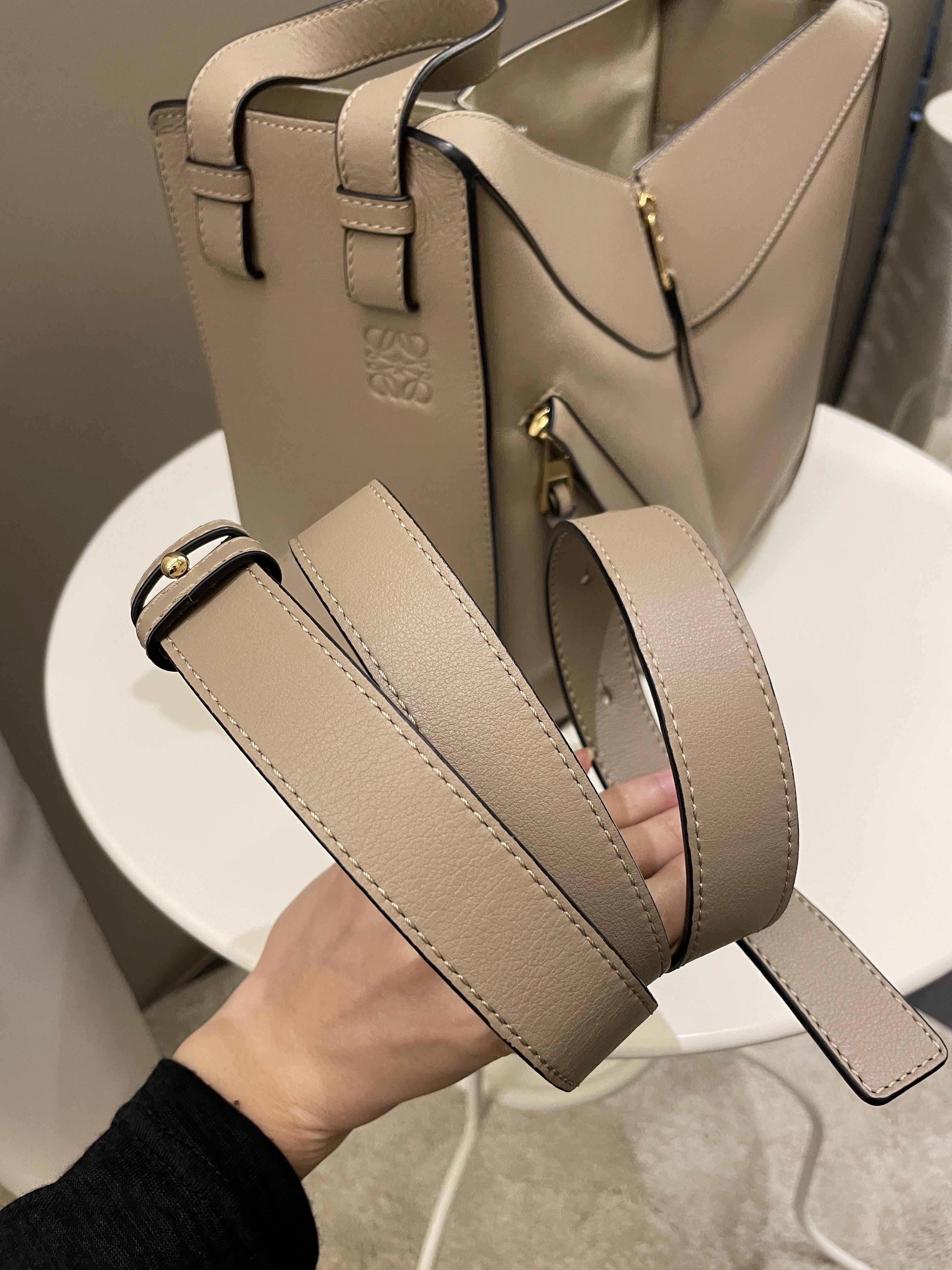 Loewe Hammock Bag Sand Taupe Light Grainy Leather