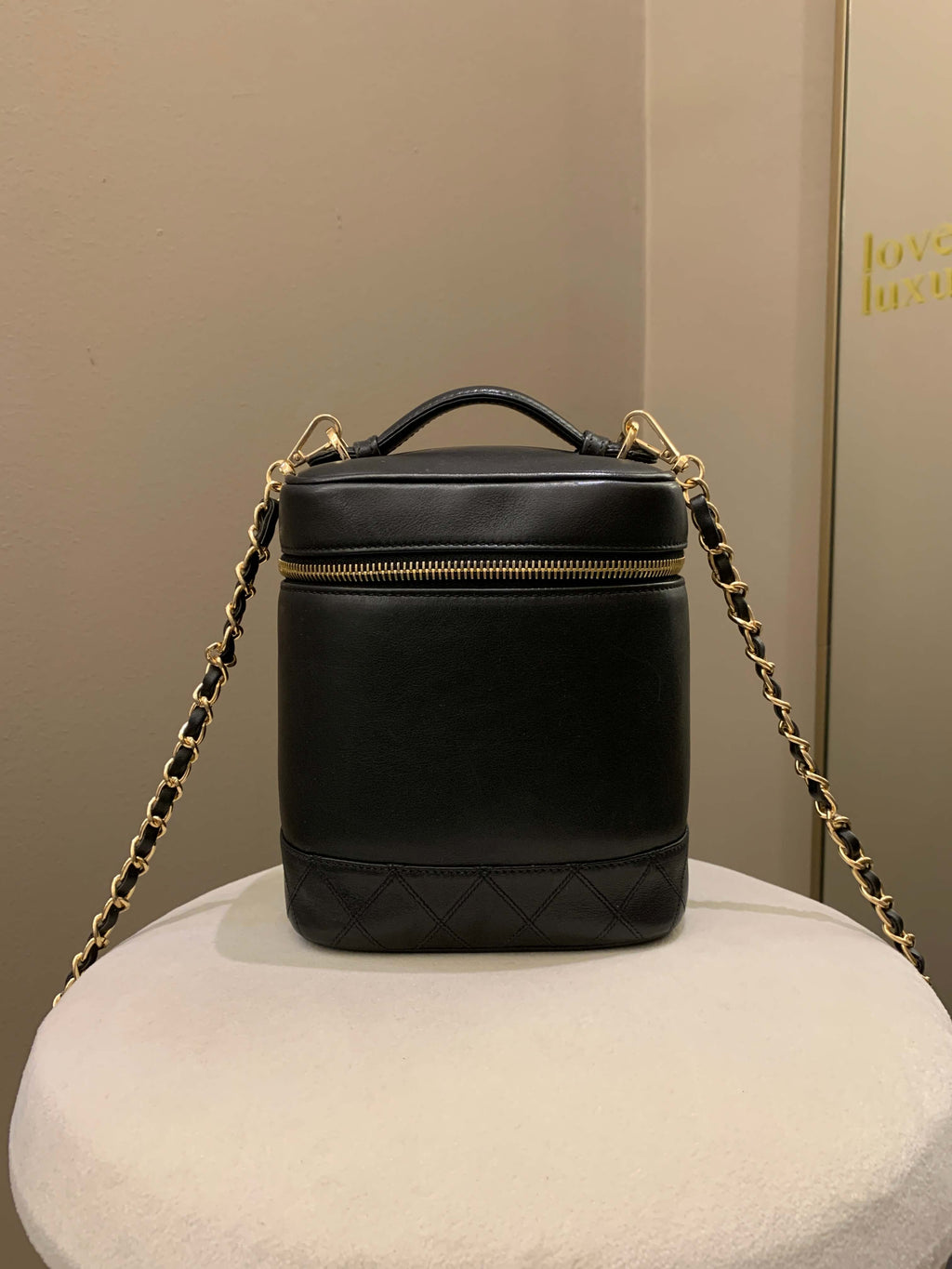 Chanel Vintage Vanity Black Lambskin