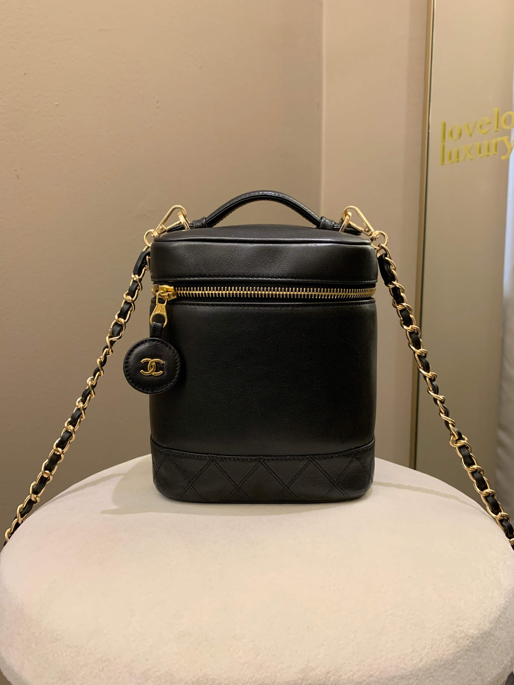 Chanel Vintage Vanity Black Lambskin