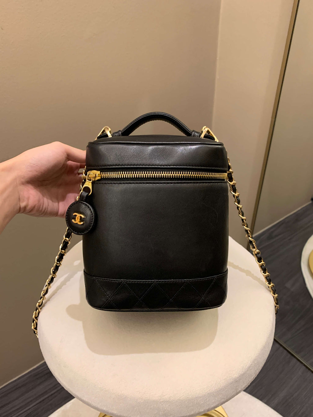 Chanel Vintage Vanity Black Lambskin