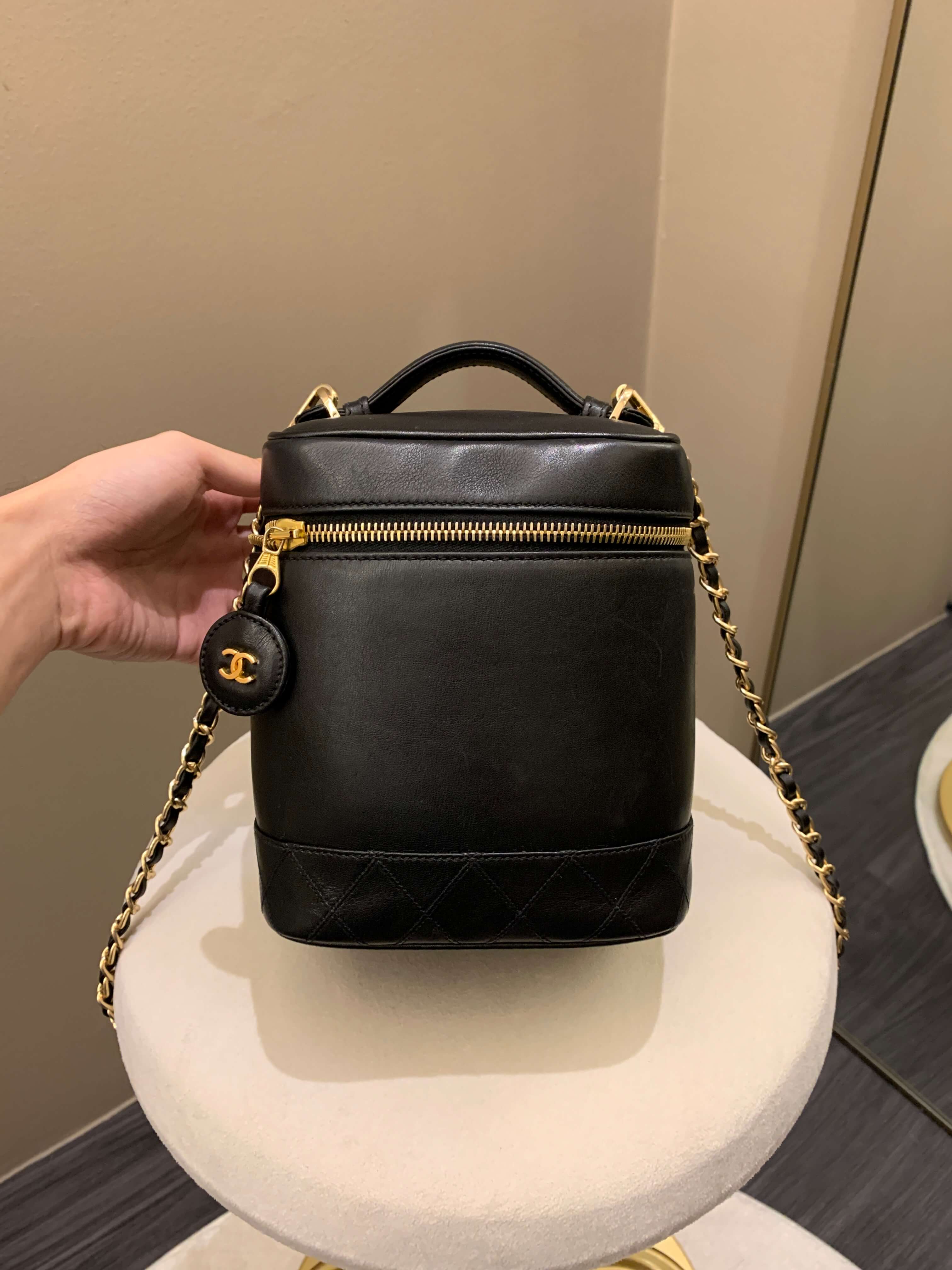 Chanel Vintage Vanity Black Lambskin