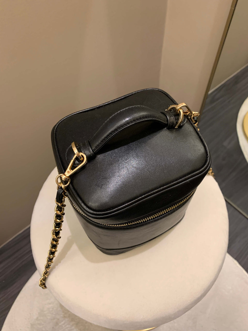 Chanel Vintage Vanity Black Lambskin