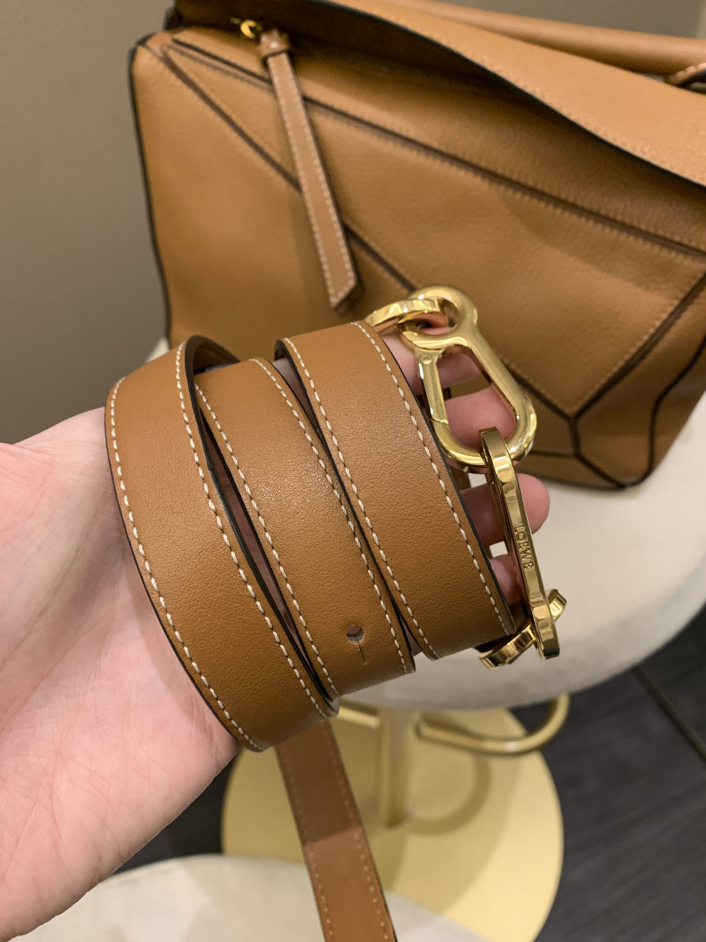 Loewe Puzzle bag Tan Calfskin