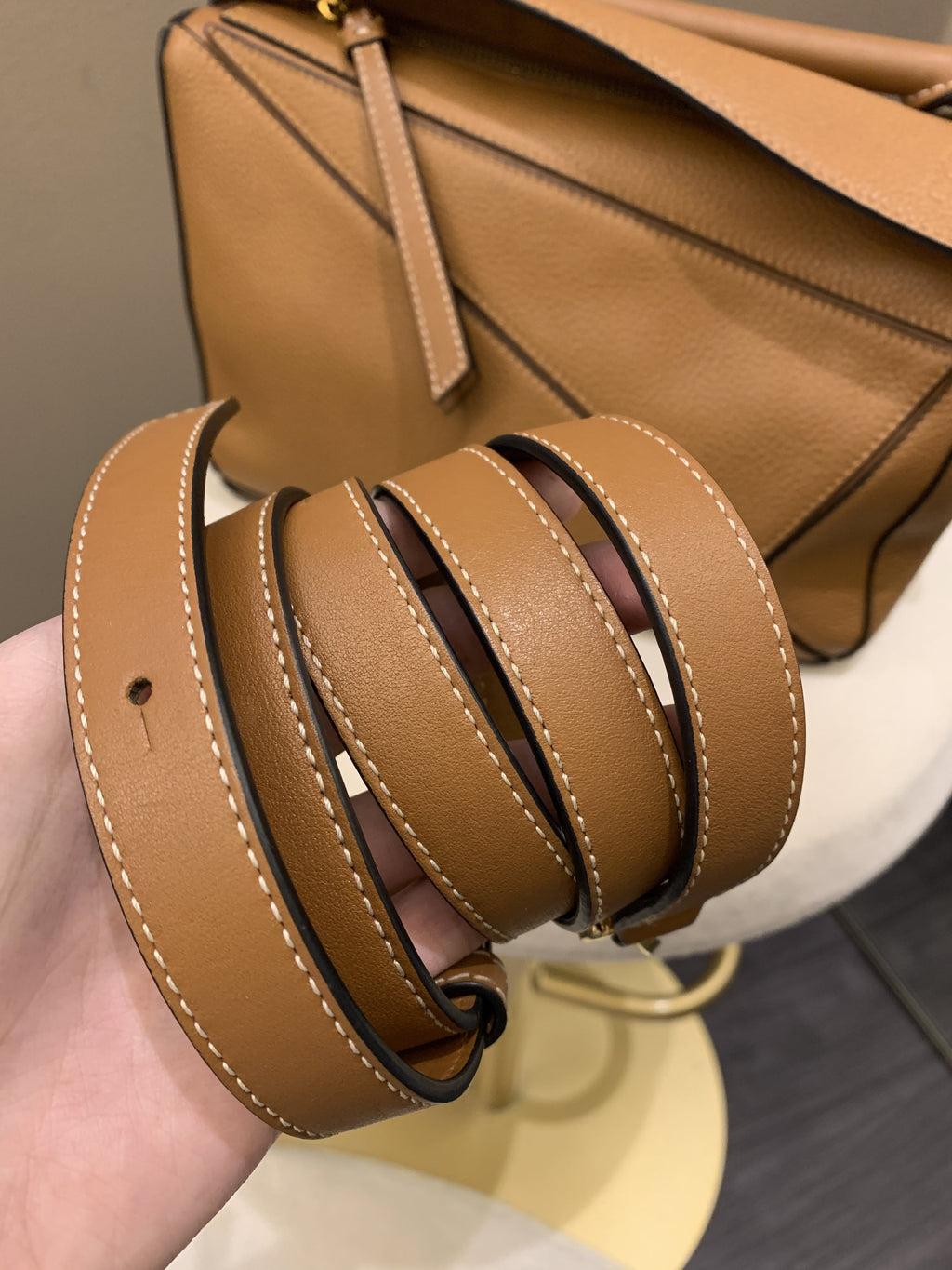 Loewe Puzzle bag Tan Calfskin