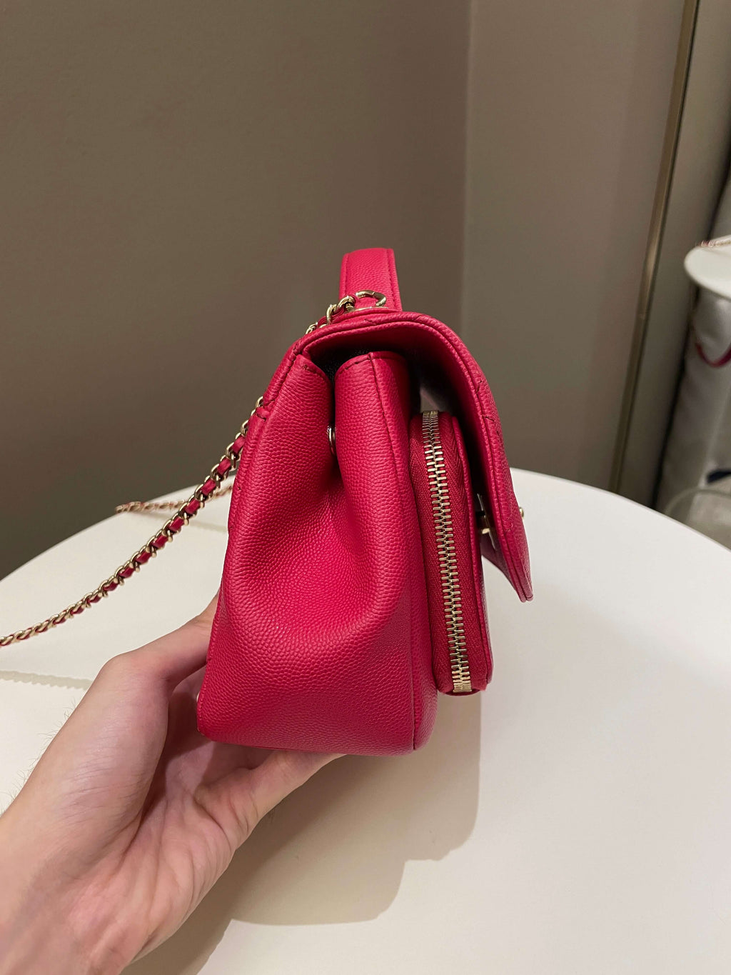 Chanel Business Affinity Flap Red Caviar