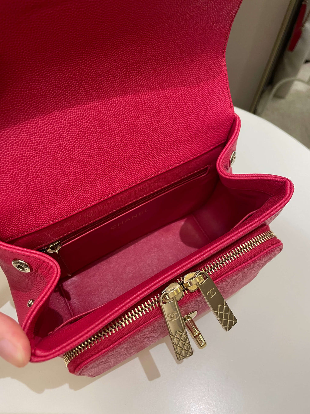 Chanel Business Affinity Flap Red Caviar
