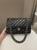 Chanel Classic Quilted Jumbo Double Flap Black Lambskin