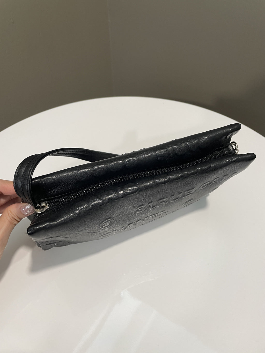 Chanel Cambon 31 Rue Embossed Bag Black Calfskin