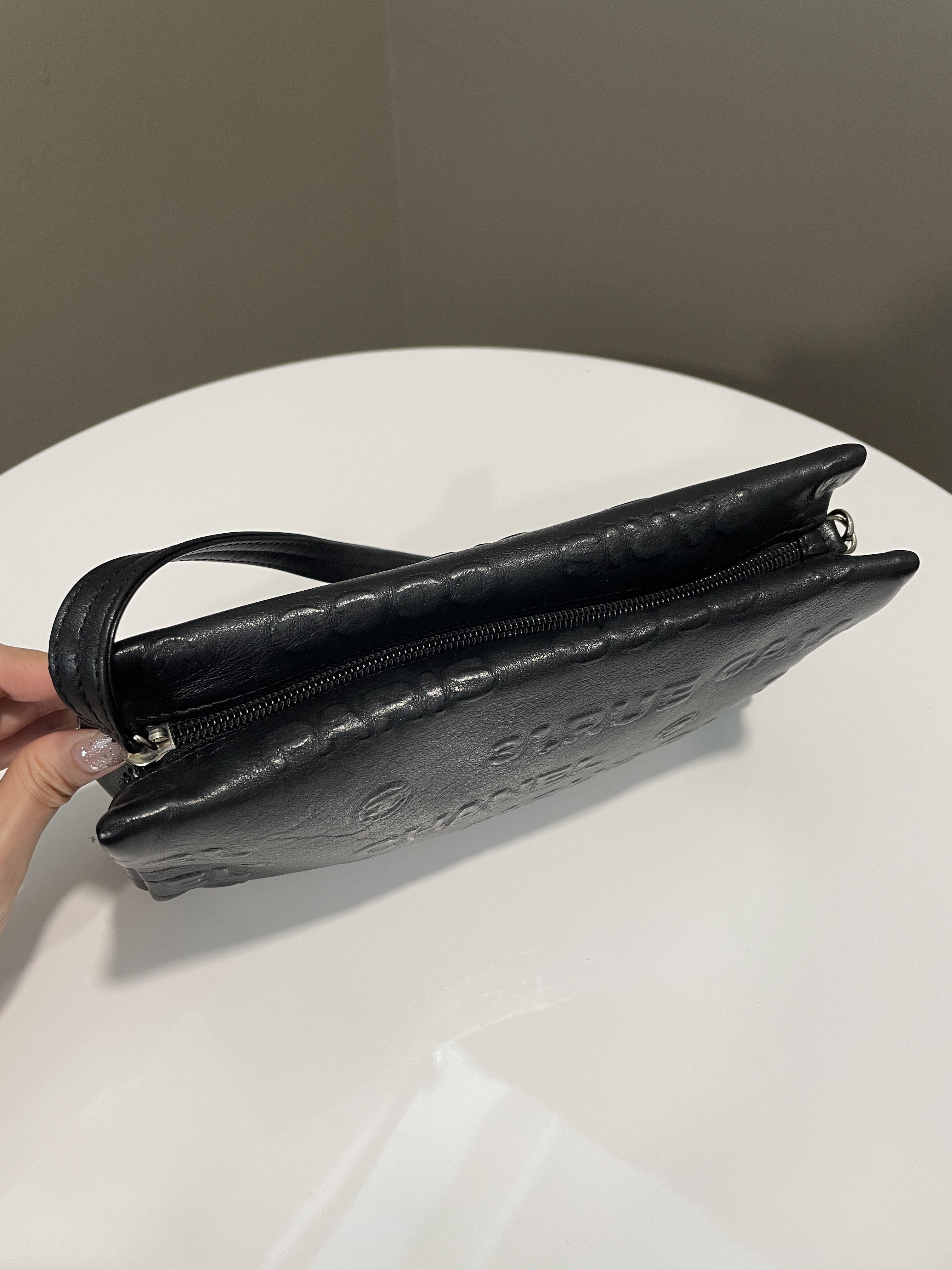 Chanel Cambon 31 Rue Embossed Bag Black Calfskin