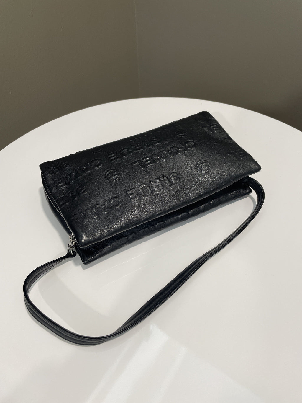 Chanel Cambon 31 Rue Embossed Bag Black Calfskin