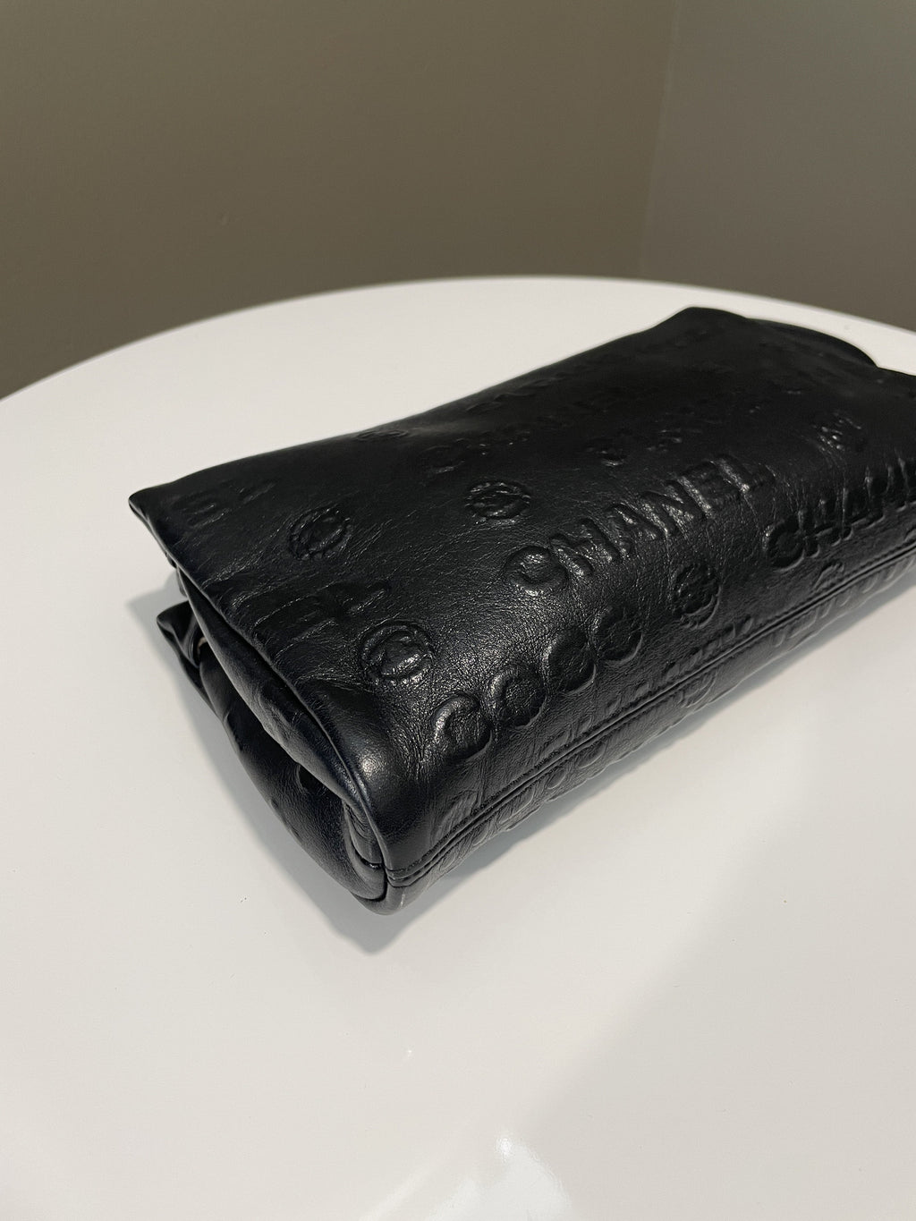 Chanel Cambon 31 Rue Embossed Bag Black Calfskin