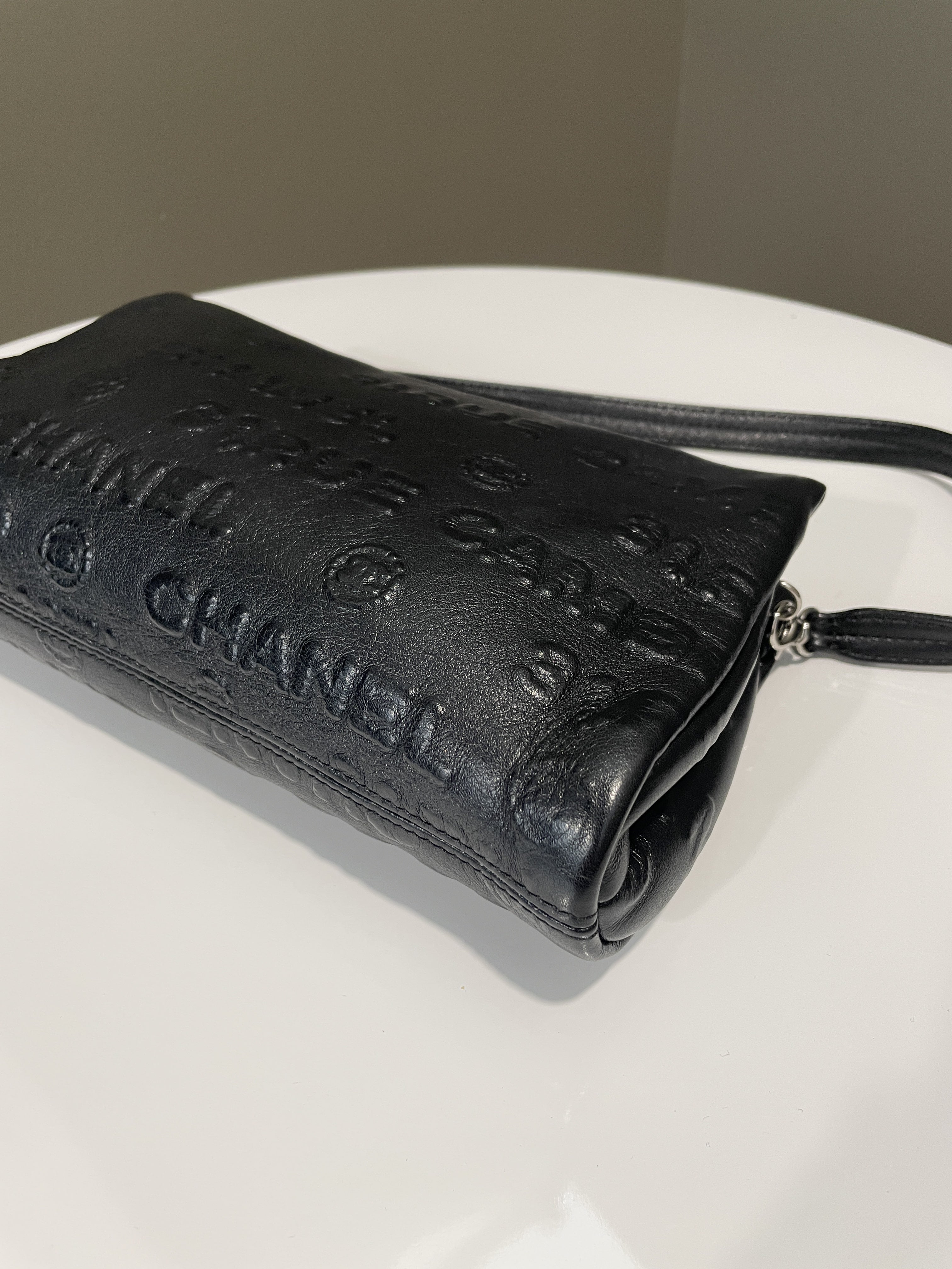 Chanel Cambon 31 Rue Embossed Bag Black Calfskin