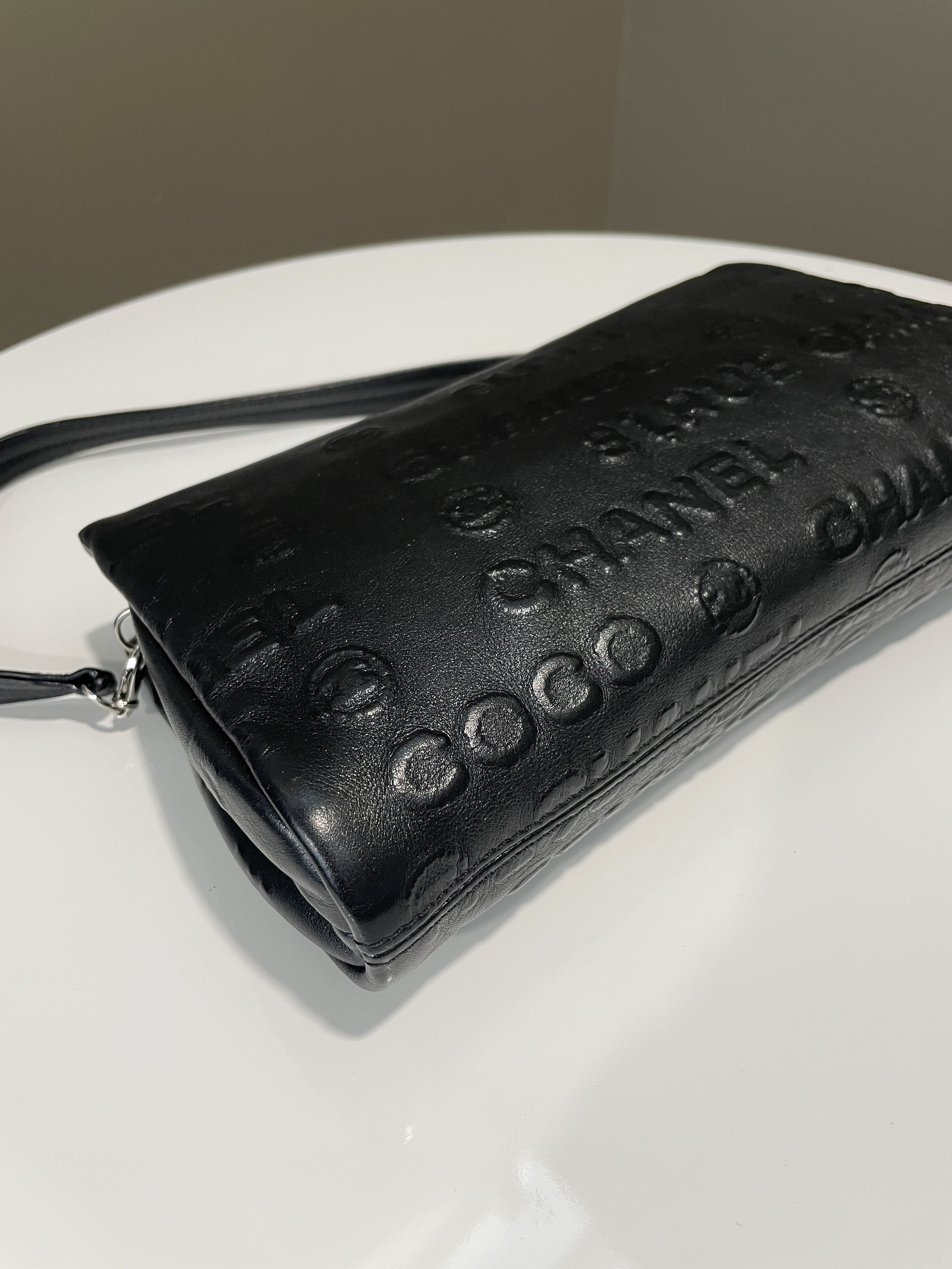 Chanel Cambon 31 Rue Embossed Bag Black Calfskin