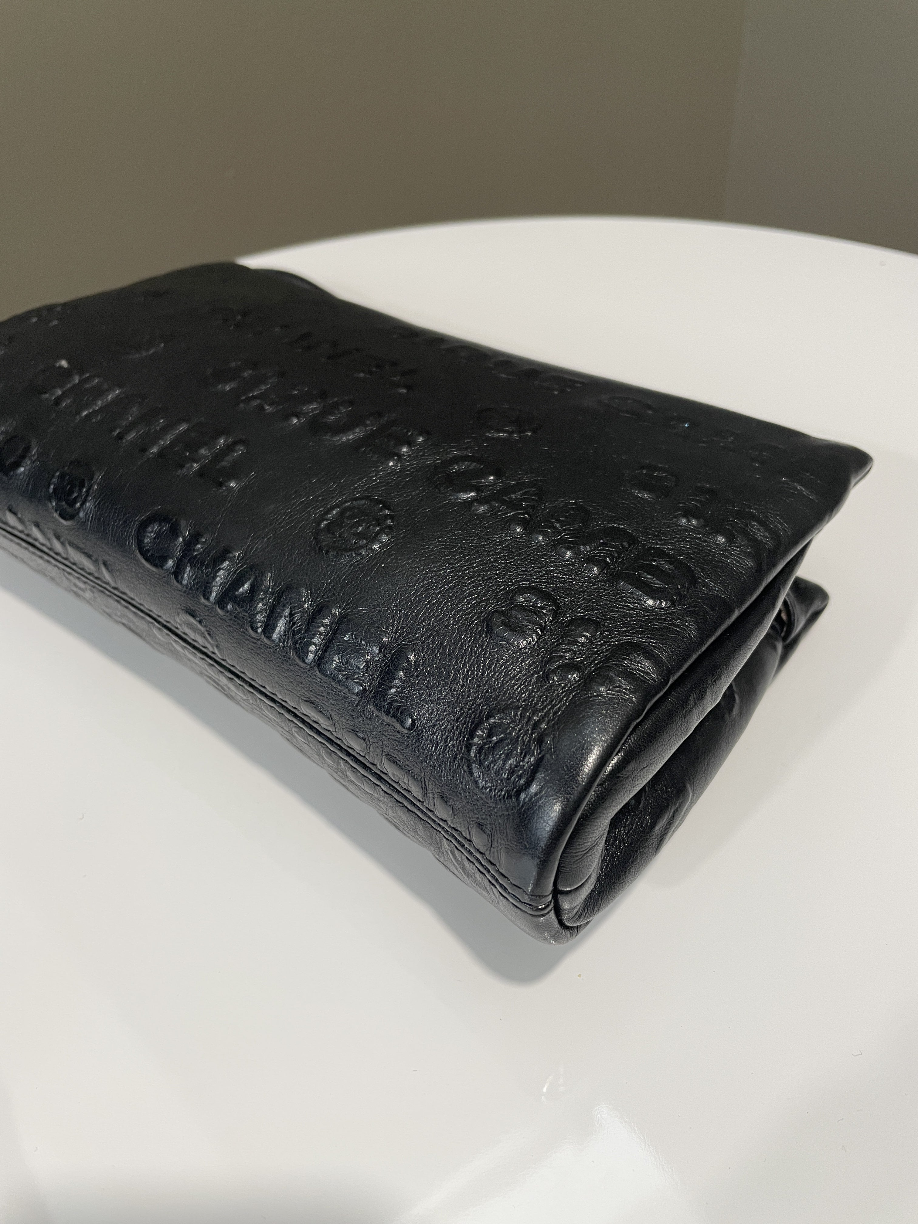 Chanel Cambon 31 Rue Embossed Bag Black Calfskin