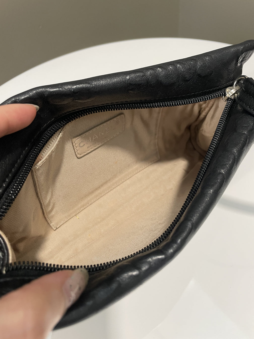 Chanel Cambon 31 Rue Embossed Bag Black Calfskin