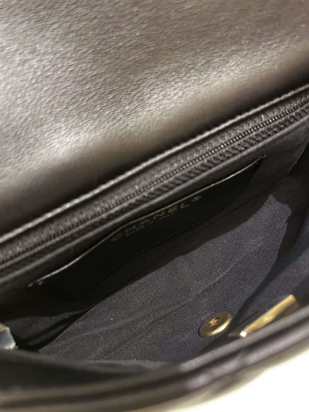 Chanel 22S Funky Town Flap Bag Black Calfskin