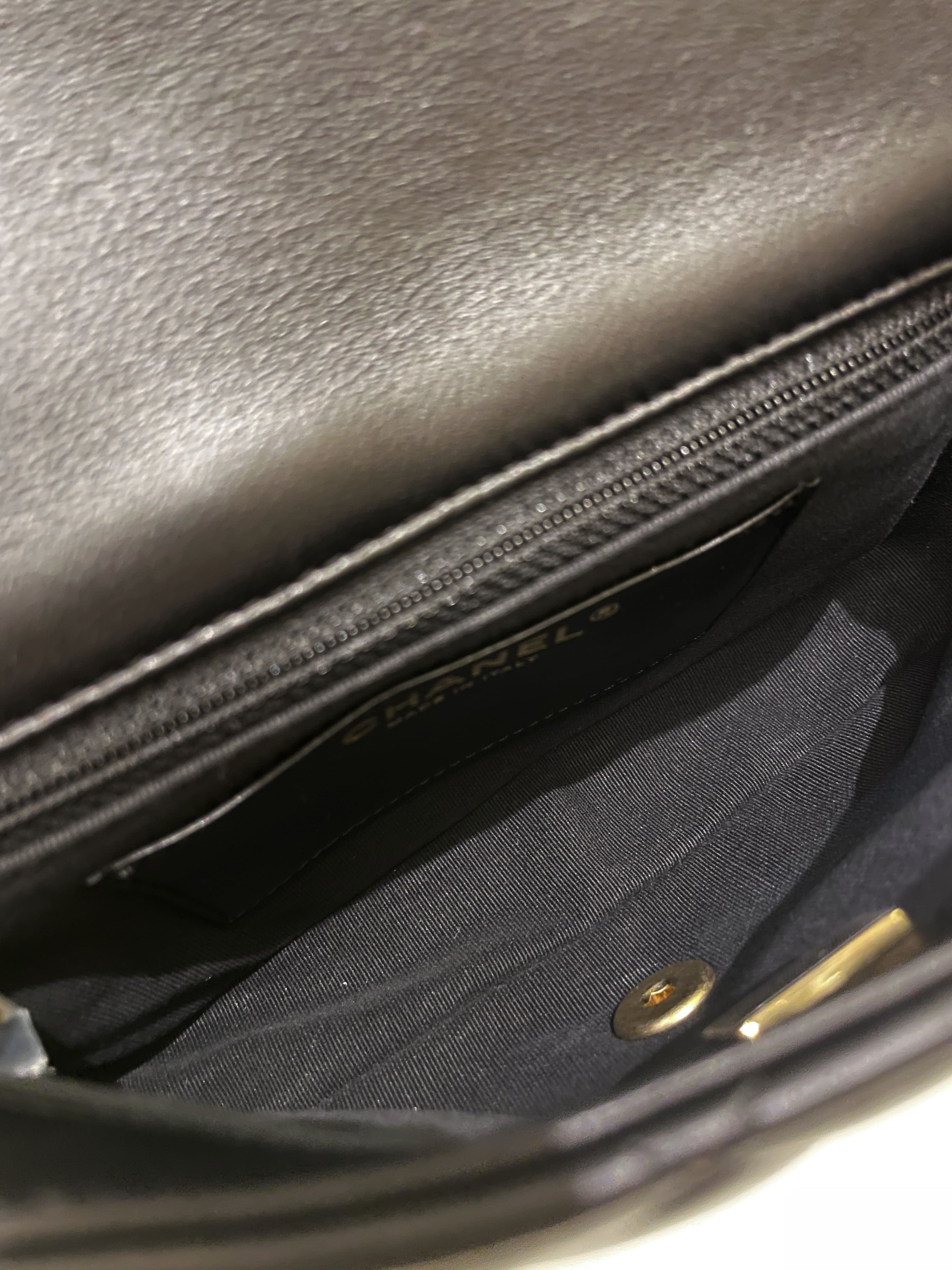 Chanel 22S Funky Town Flap Bag Black Calfskin