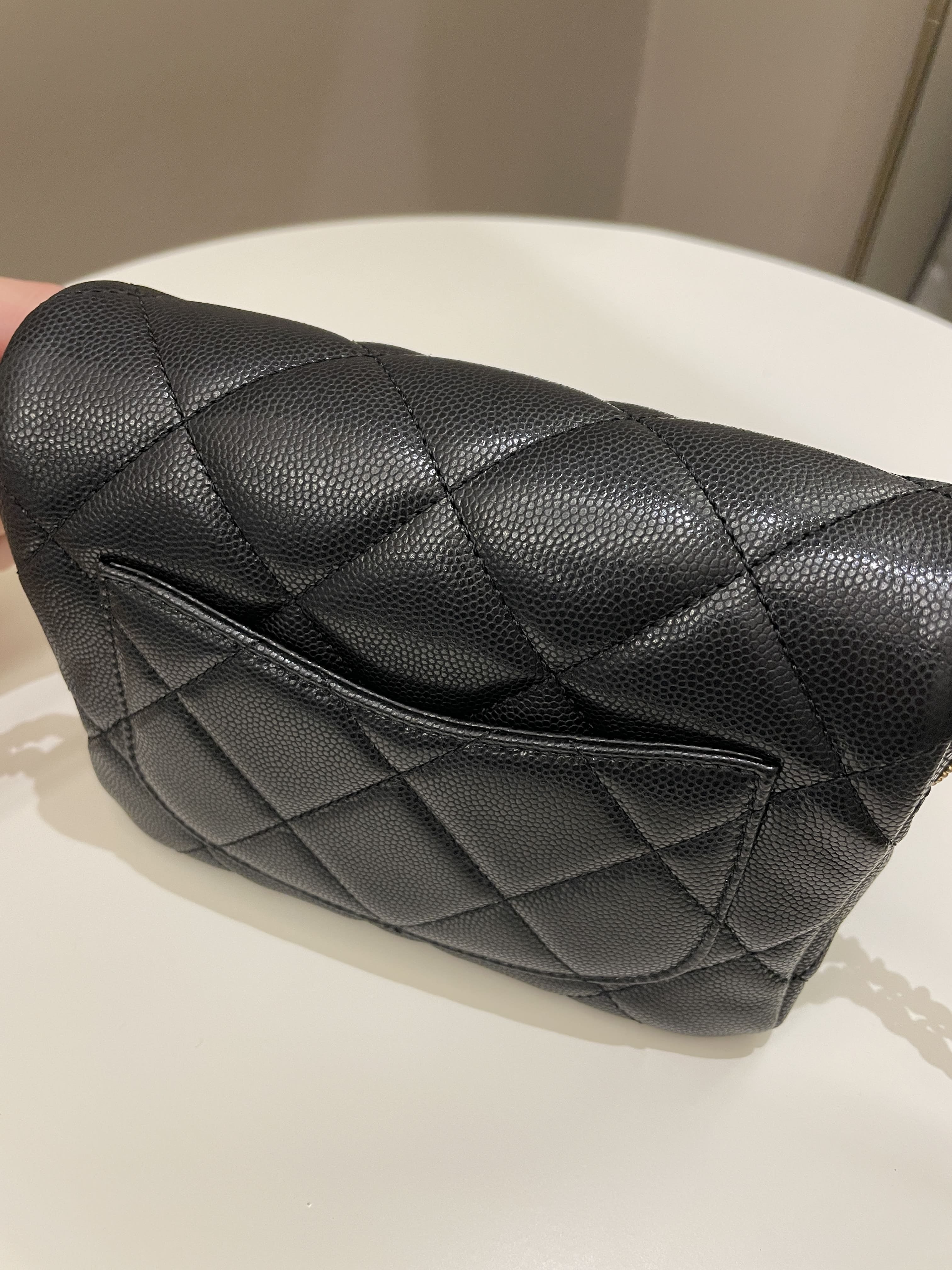 Chanel 22A Twist Your Button Mini Flap Bag Black Caviar