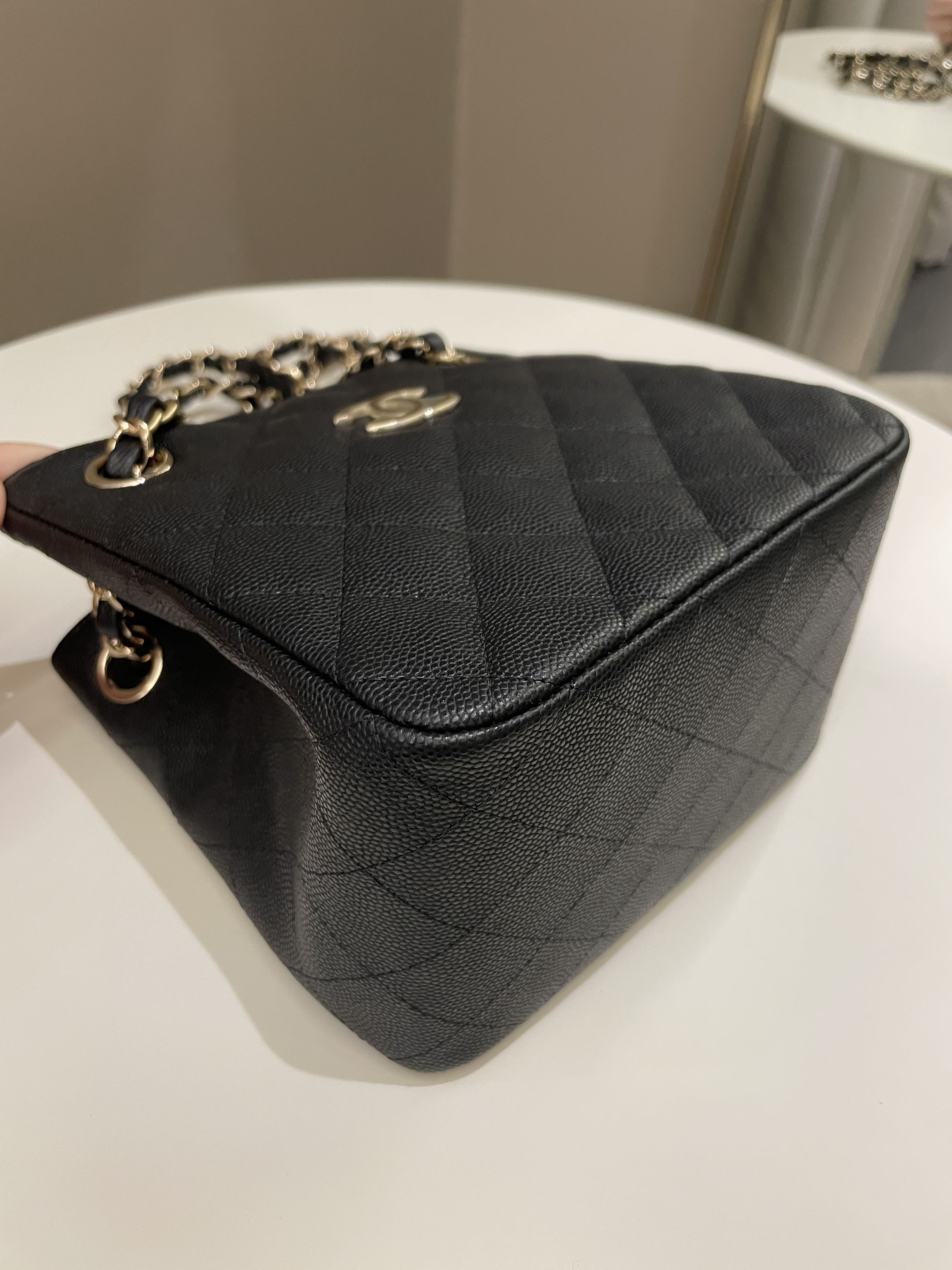 Chanel 22S Mini Bucket Bag Black Caviar