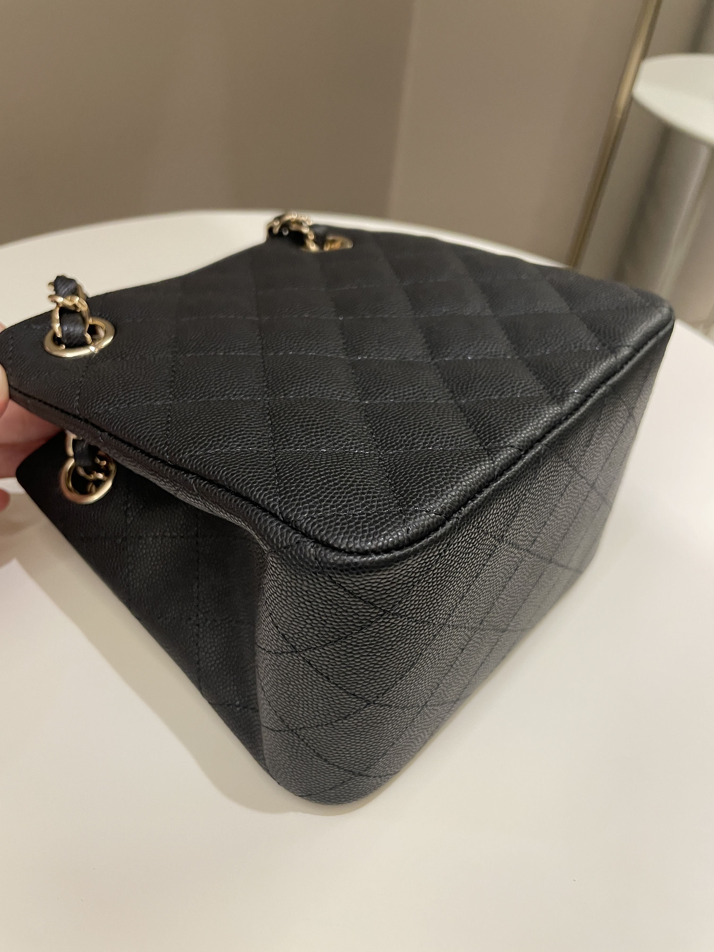 Chanel 22S Mini Bucket Bag Black Caviar