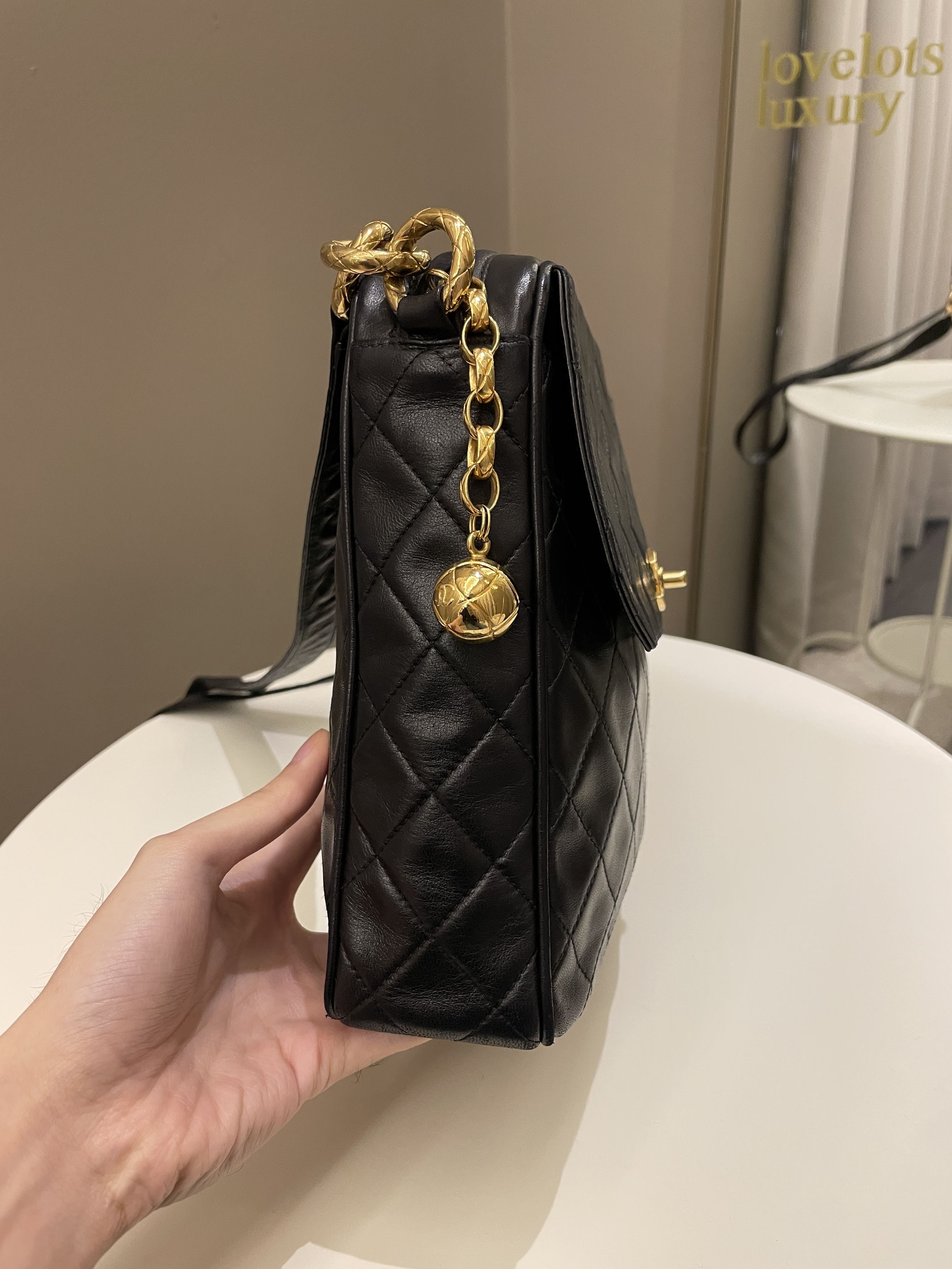 Chanel Vintage Quilted Cc Camera Bag