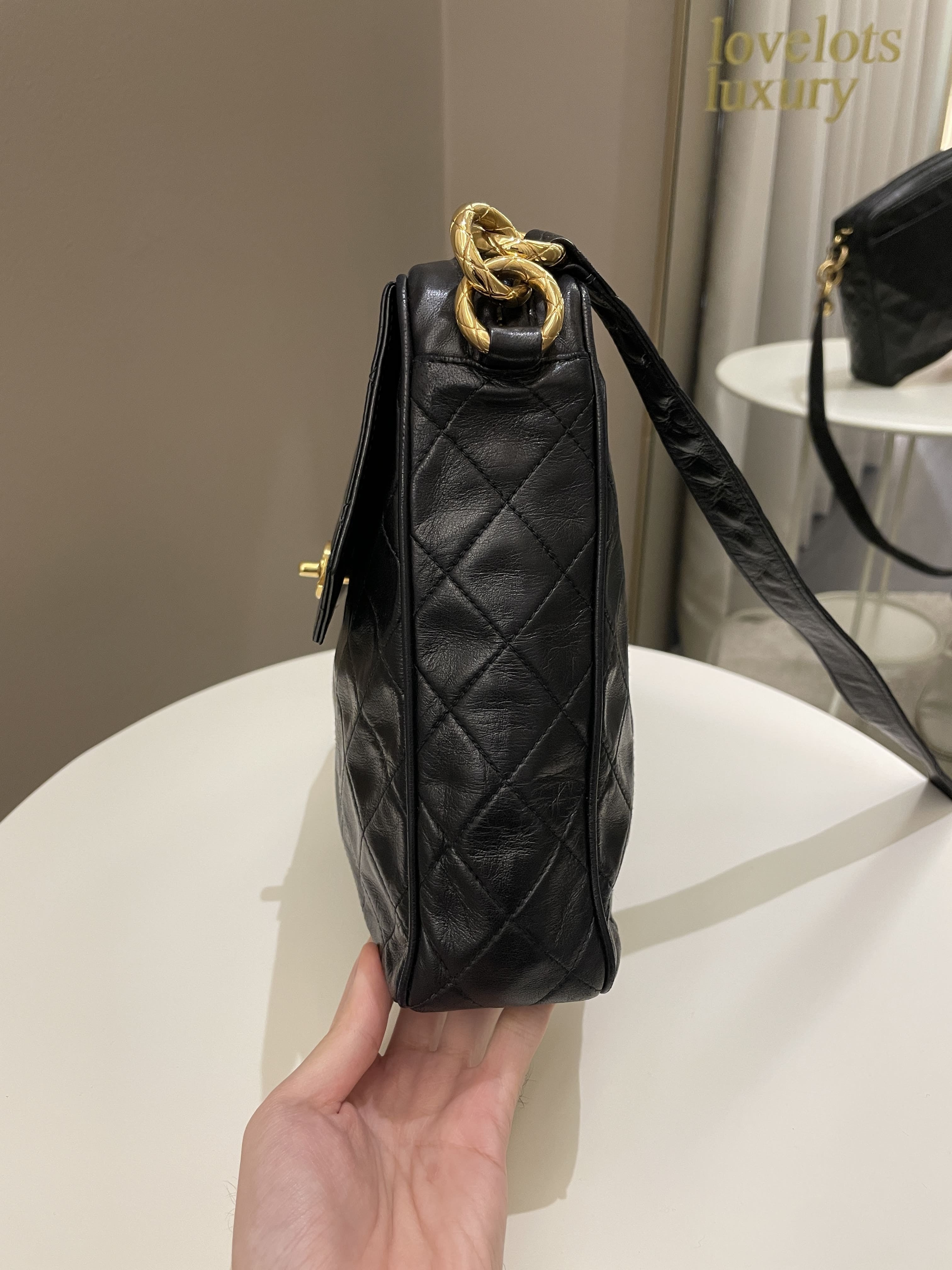 Chanel Vintage Quilted Cc Camera Bag