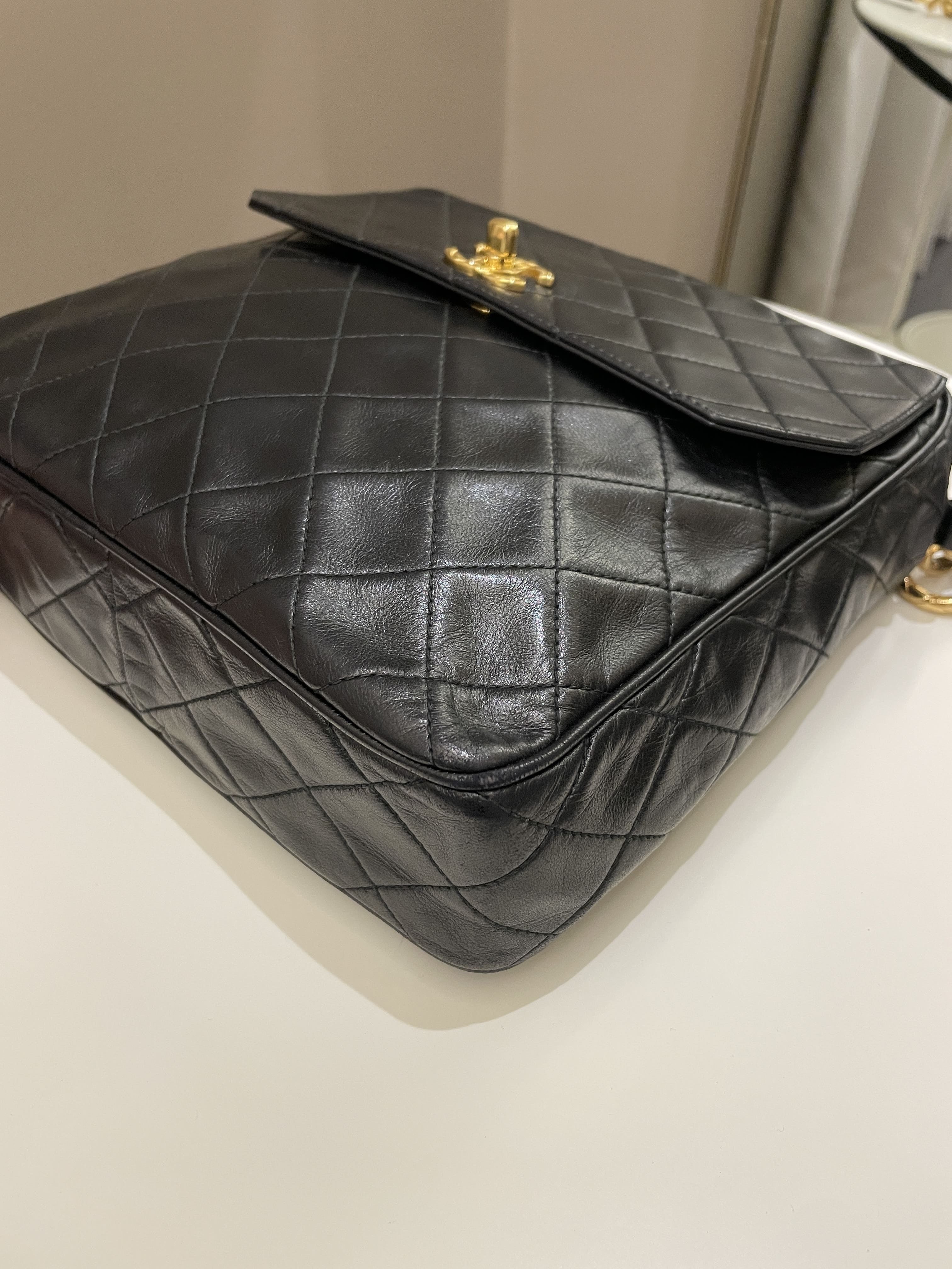 Chanel Vintage Quilted Cc Camera Bag