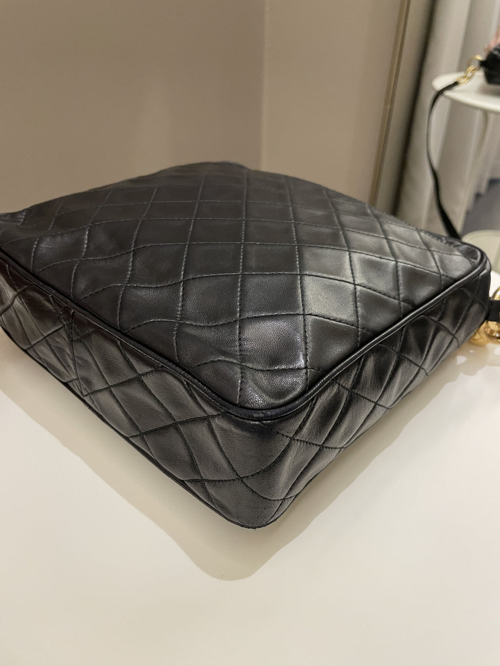 Chanel Vintage Quilted Cc Camera Bag