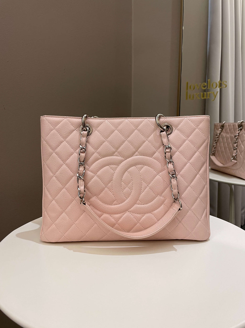 Chanel Classic Quilted GST Light Pink Caviar