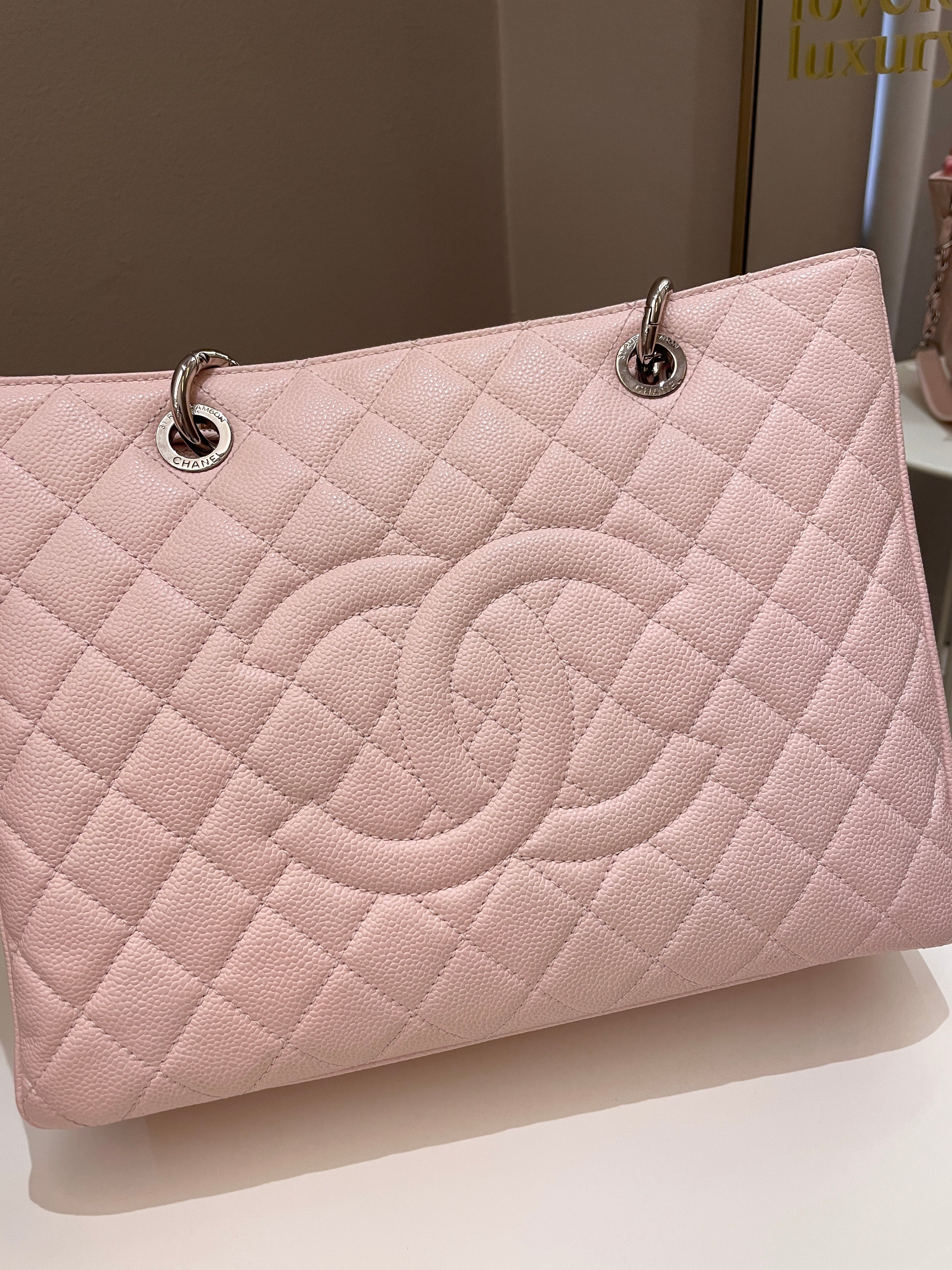 Chanel Classic Quilted GST Light Pink Caviar