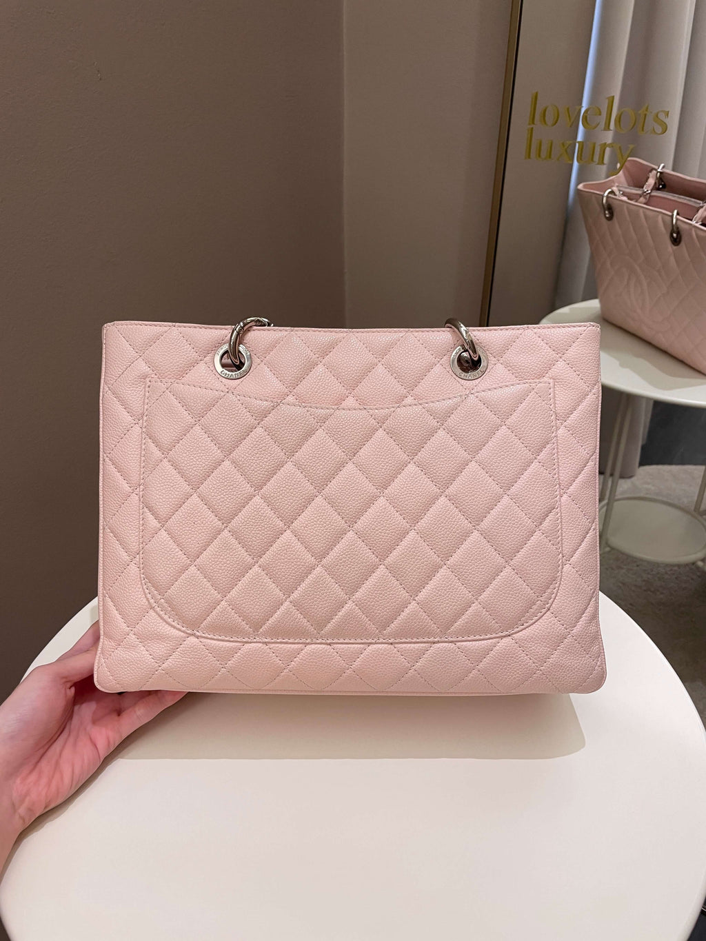 Chanel Classic Quilted GST Light Pink Caviar