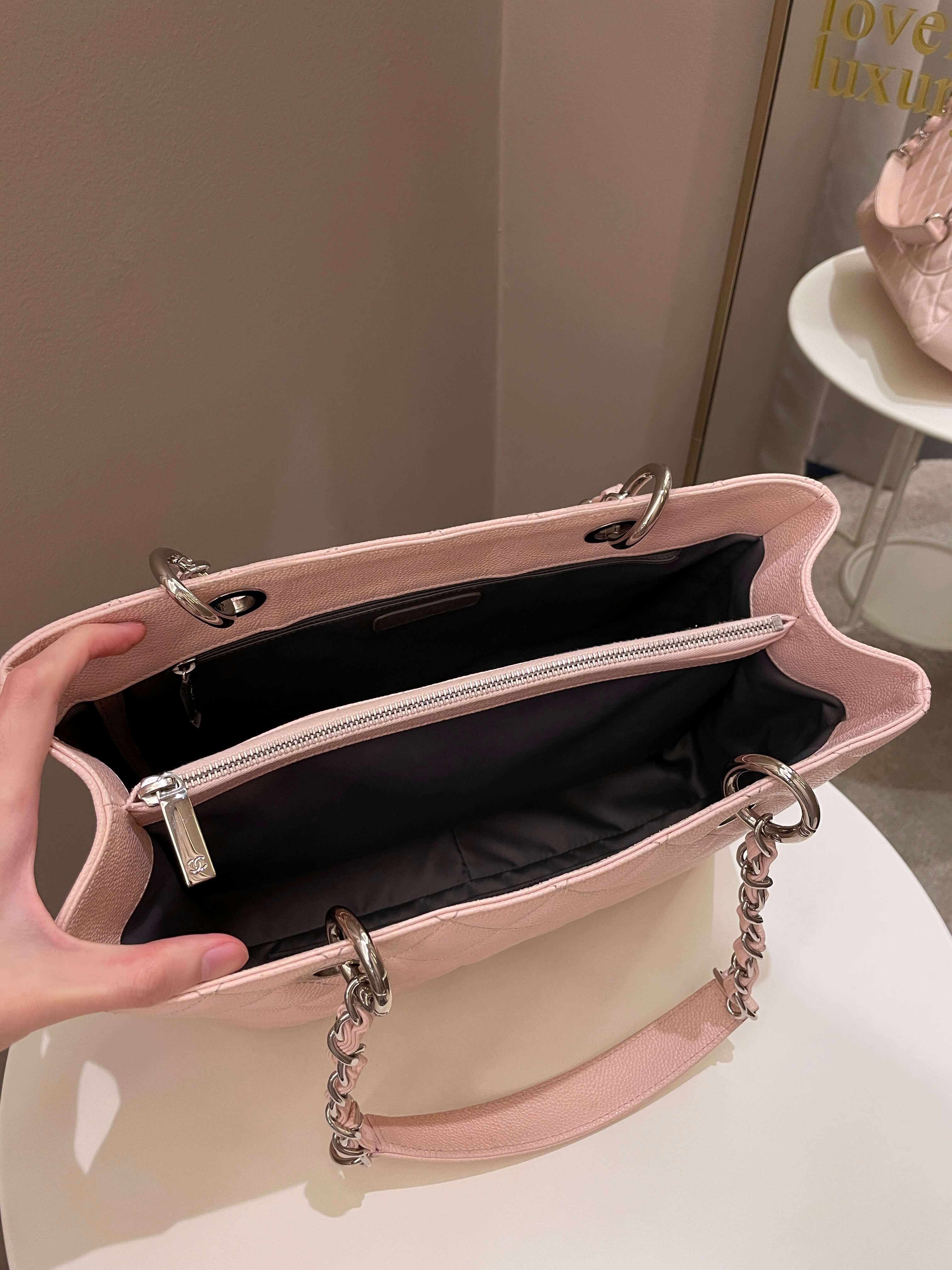Chanel Classic Quilted GST Light Pink Caviar