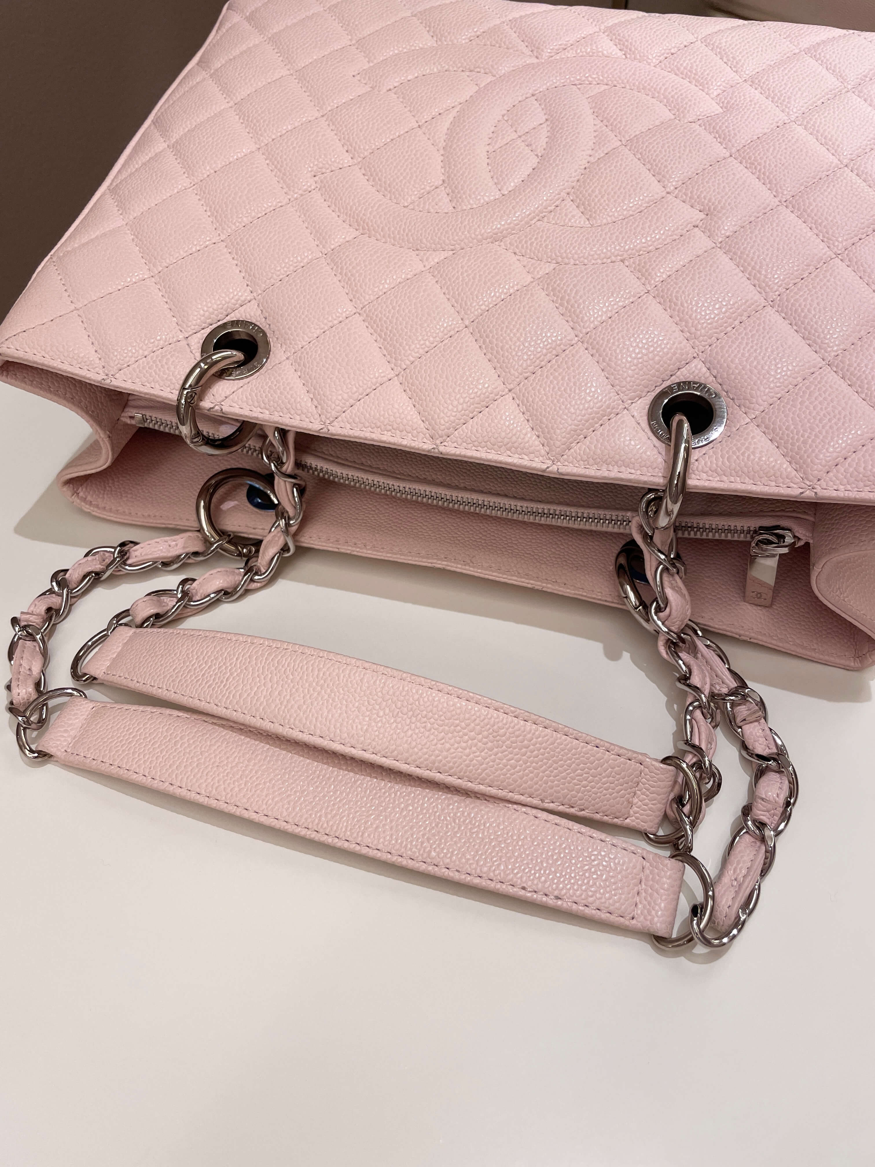 Chanel Classic Quilted GST Light Pink Caviar