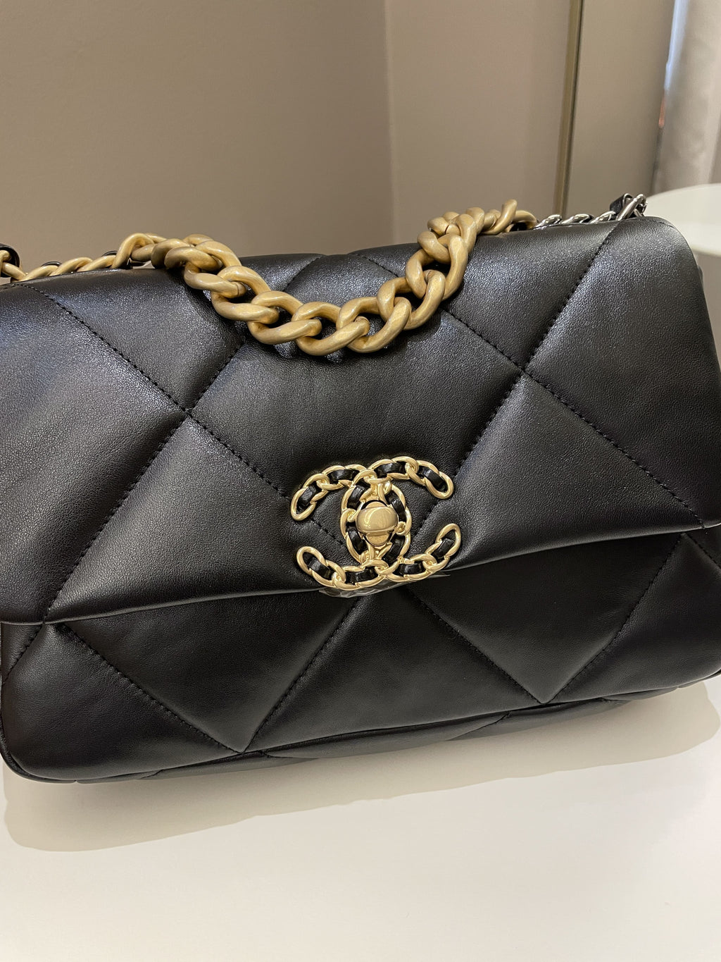 Chanel 19 Flap Bag Black Lambskin