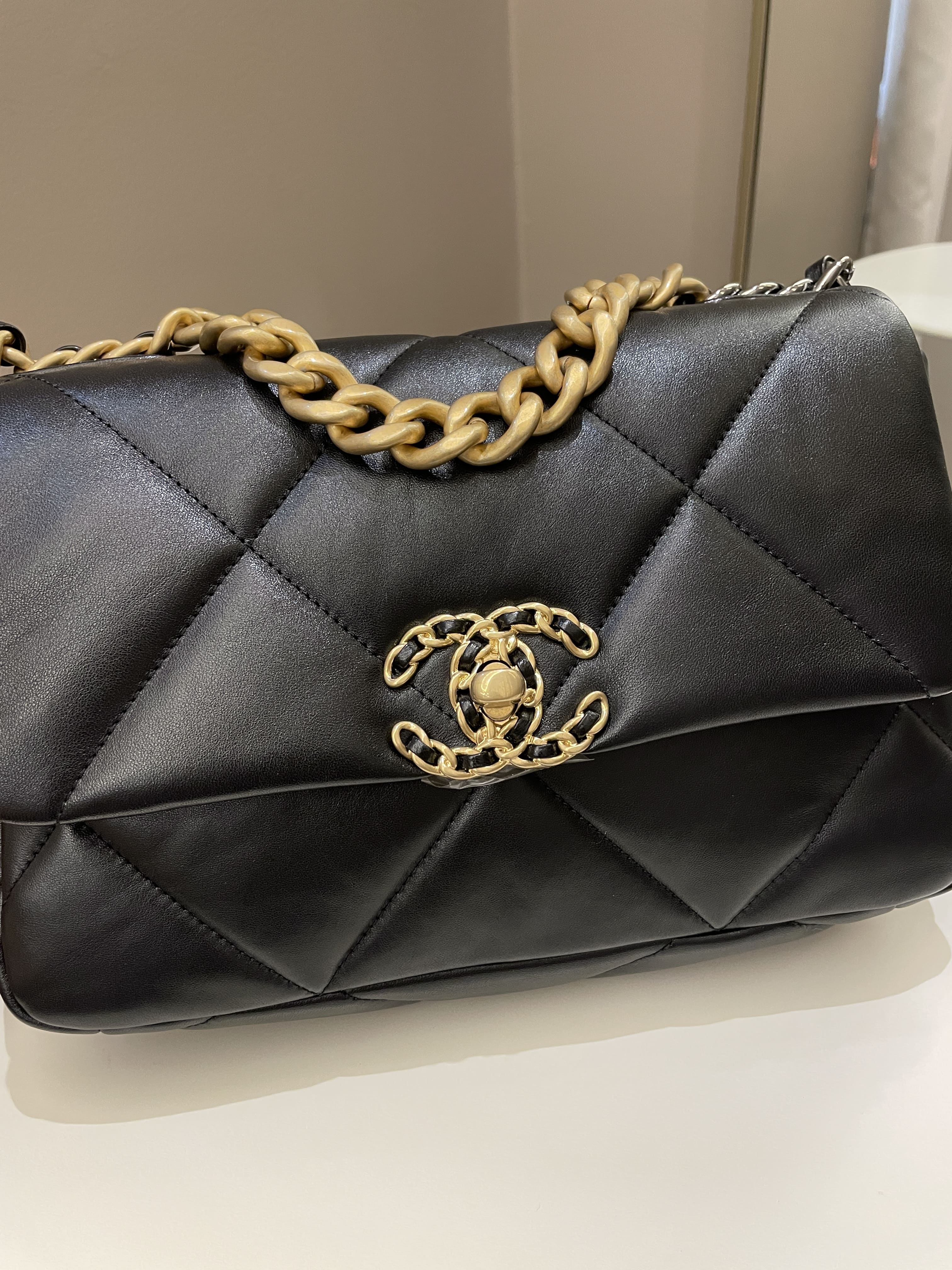 Chanel 19 Flap Bag Black Lambskin