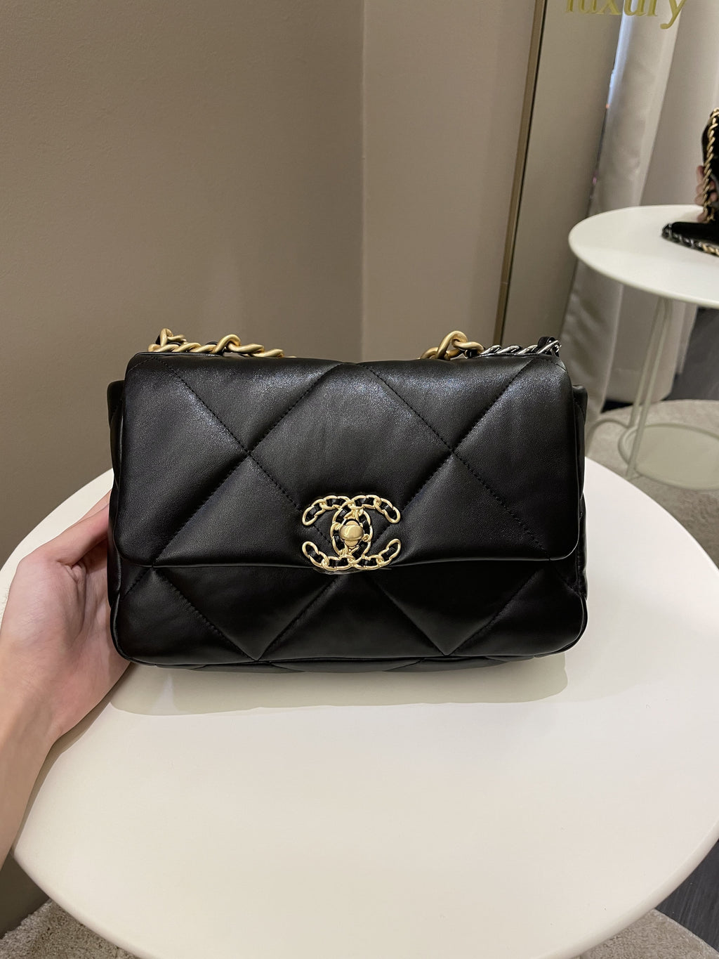 Chanel 19 Flap Bag Black Lambskin