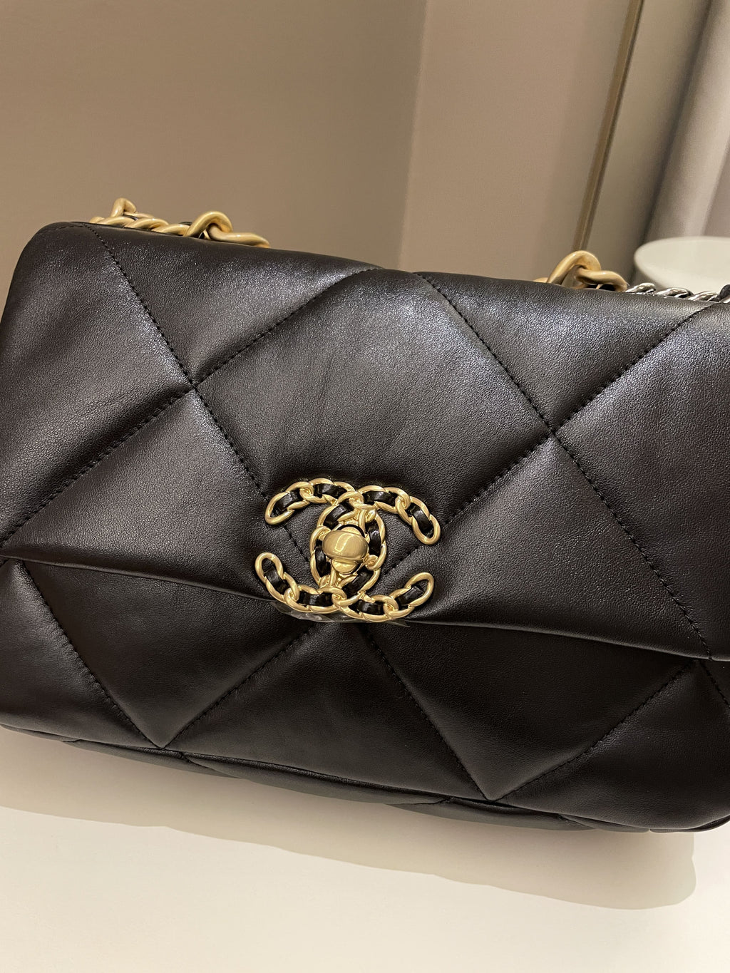 Chanel 19 Flap Bag Black Lambskin