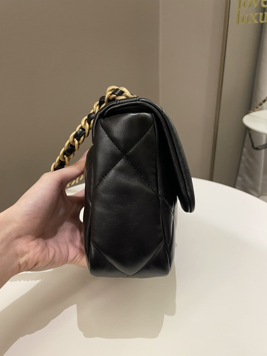 Chanel 19 Flap Bag Black Lambskin
