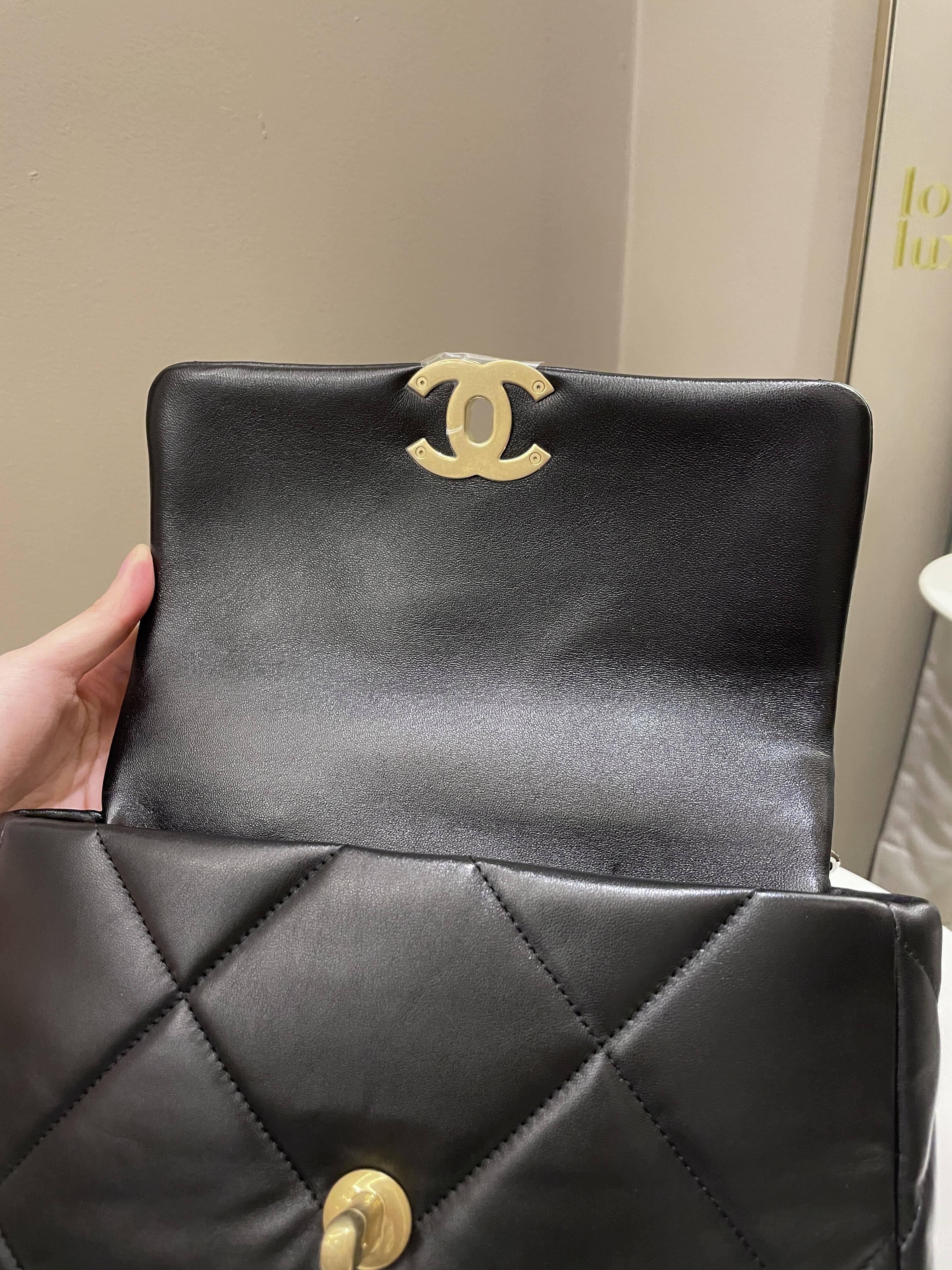 Chanel 19 Flap Bag Black Lambskin
