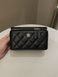Chanel 22S Quilted Vanity Rectangular Black Caviar