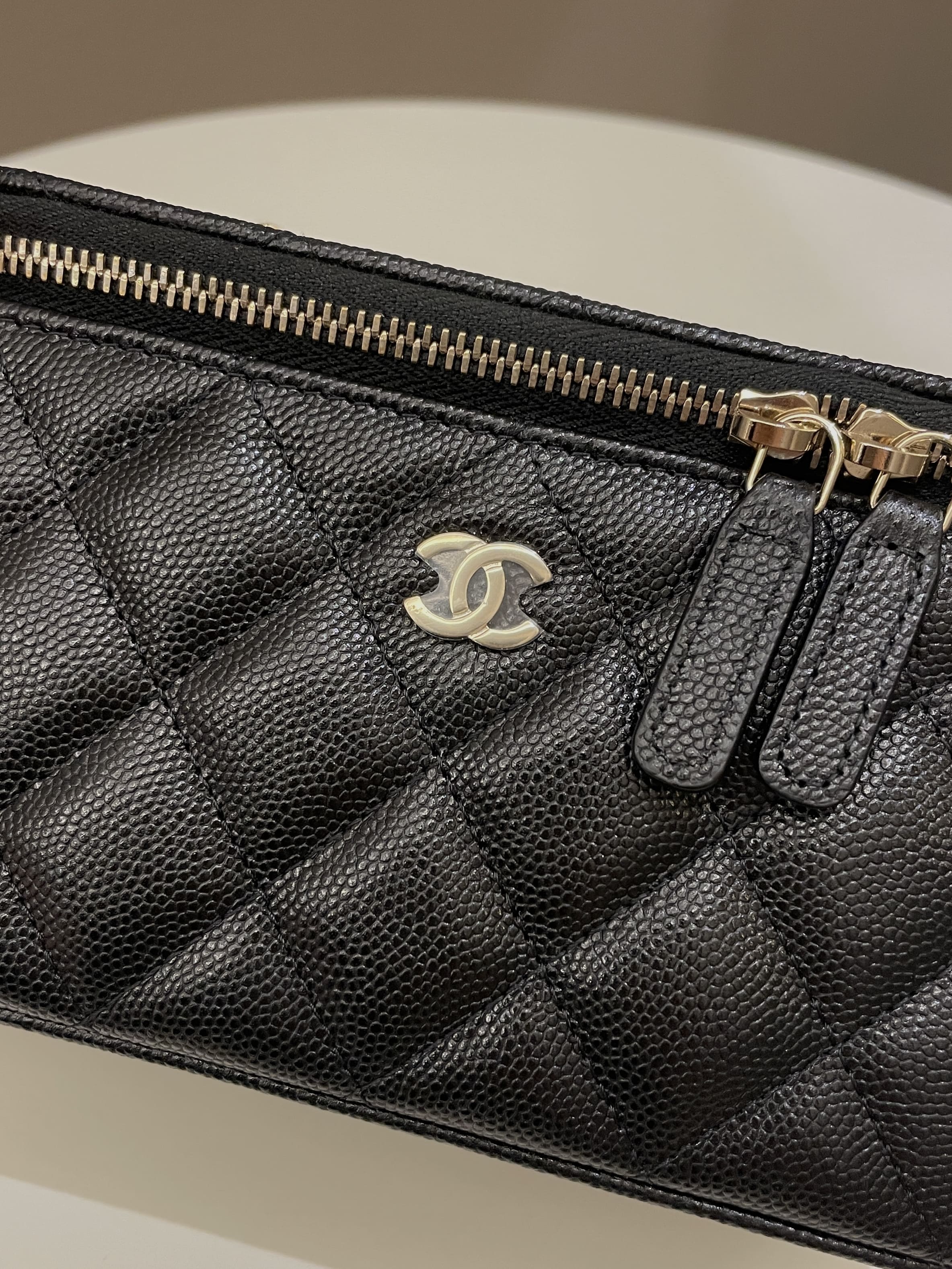 Chanel 22S Quilted Vanity Rectangular Black Caviar