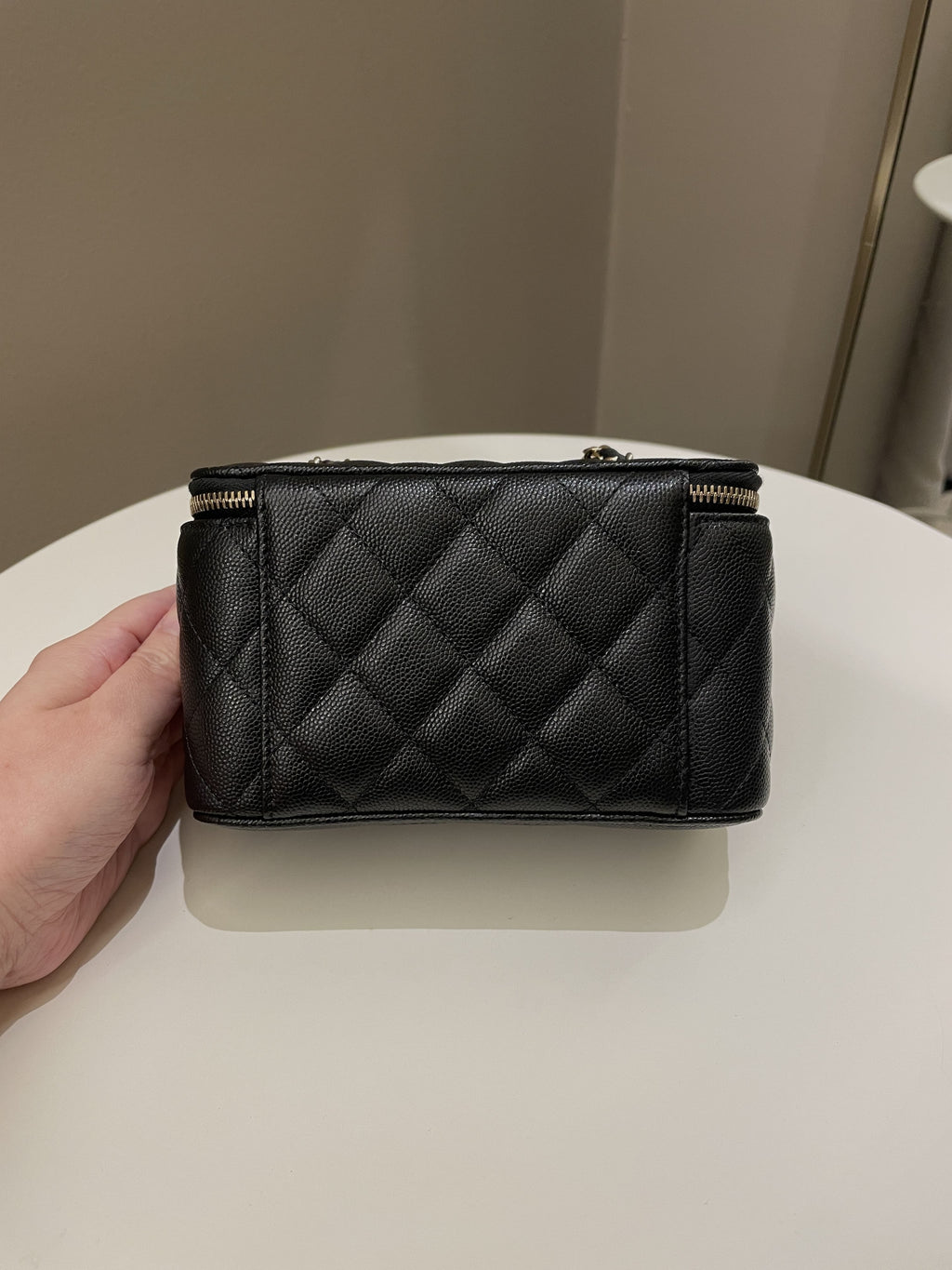 Chanel 22S Quilted Vanity Rectangular Black Caviar