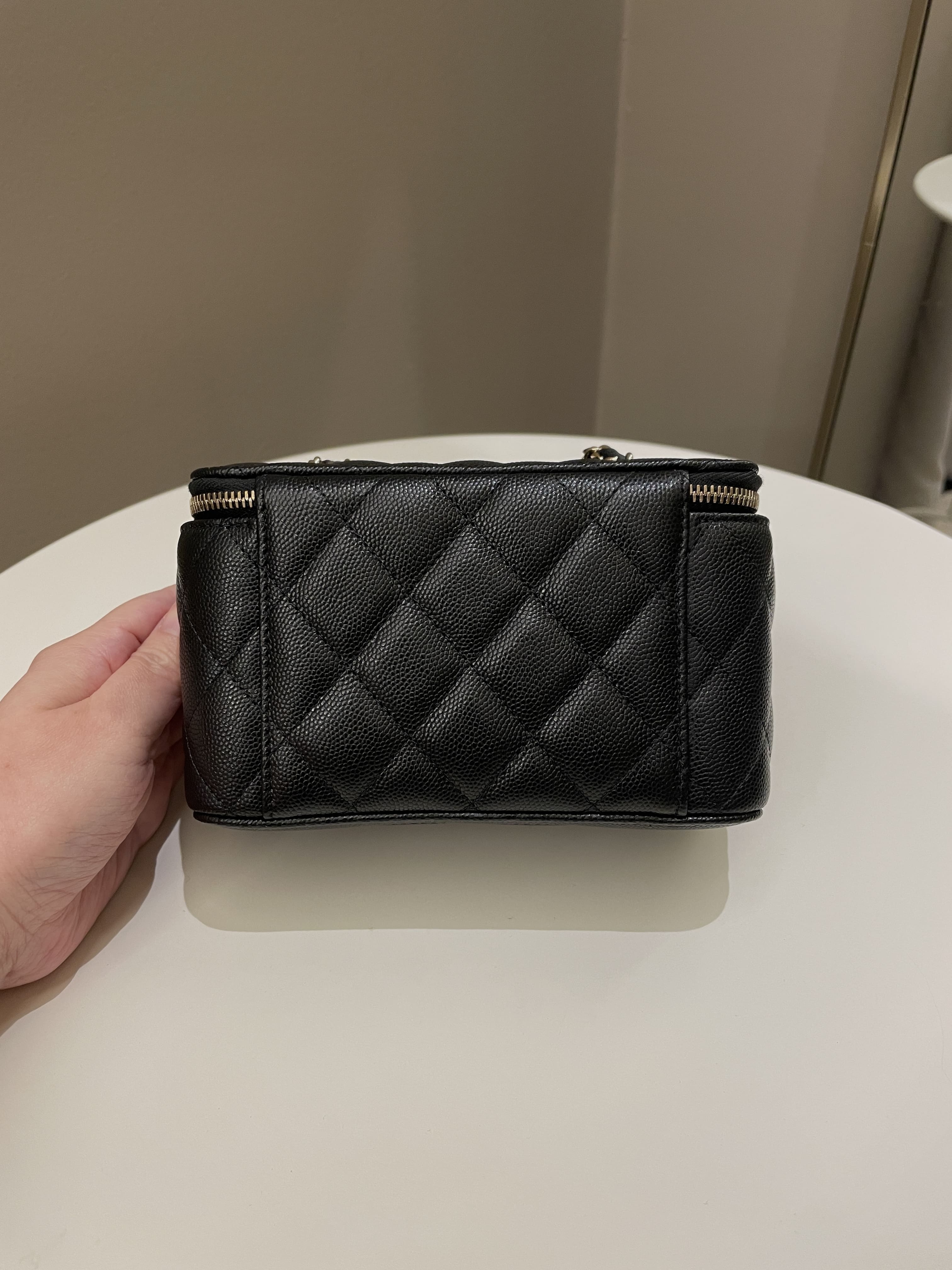 Chanel 22S Quilted Vanity Rectangular Black Caviar