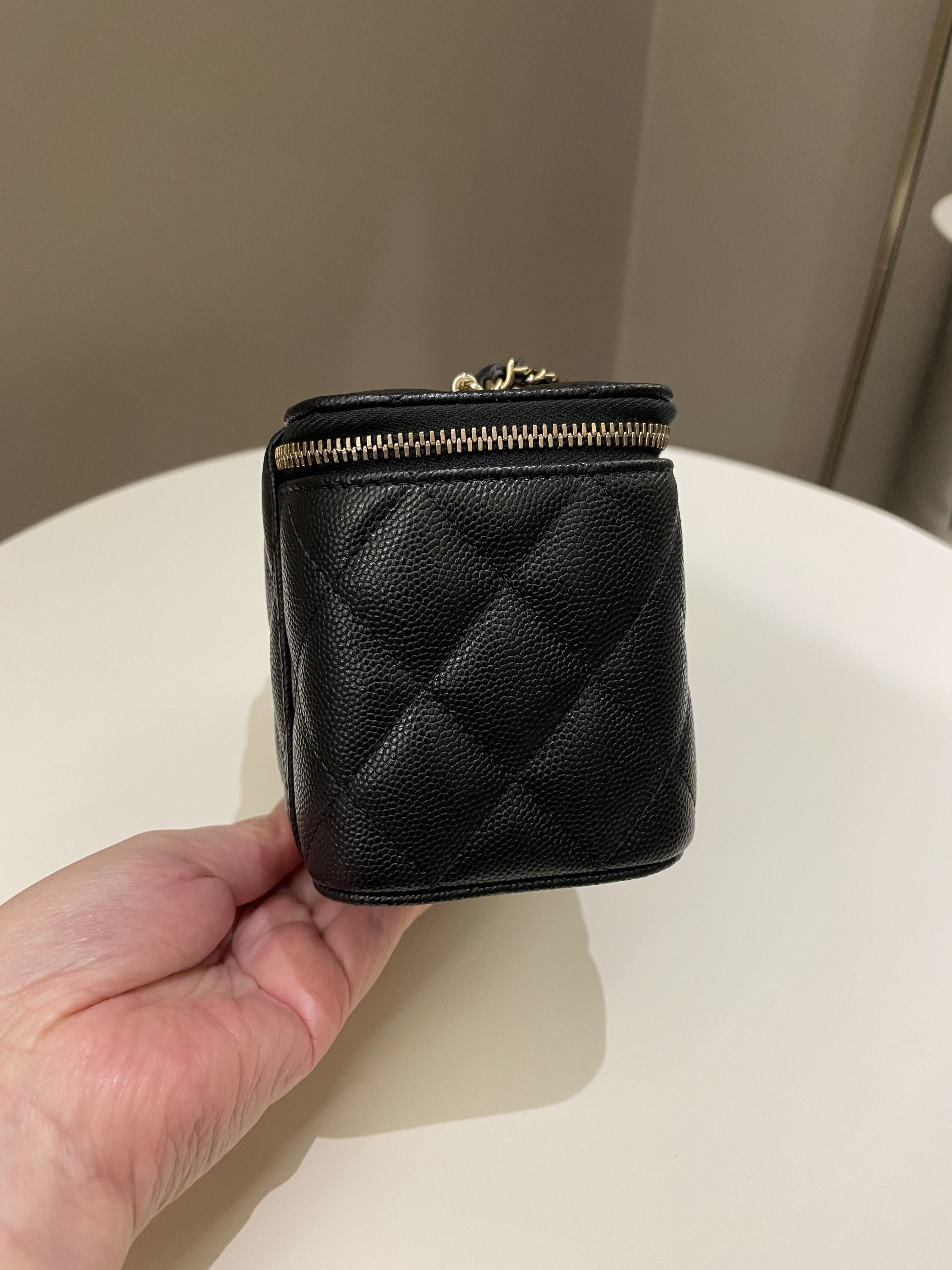 Chanel 22S Quilted Vanity Rectangular Black Caviar