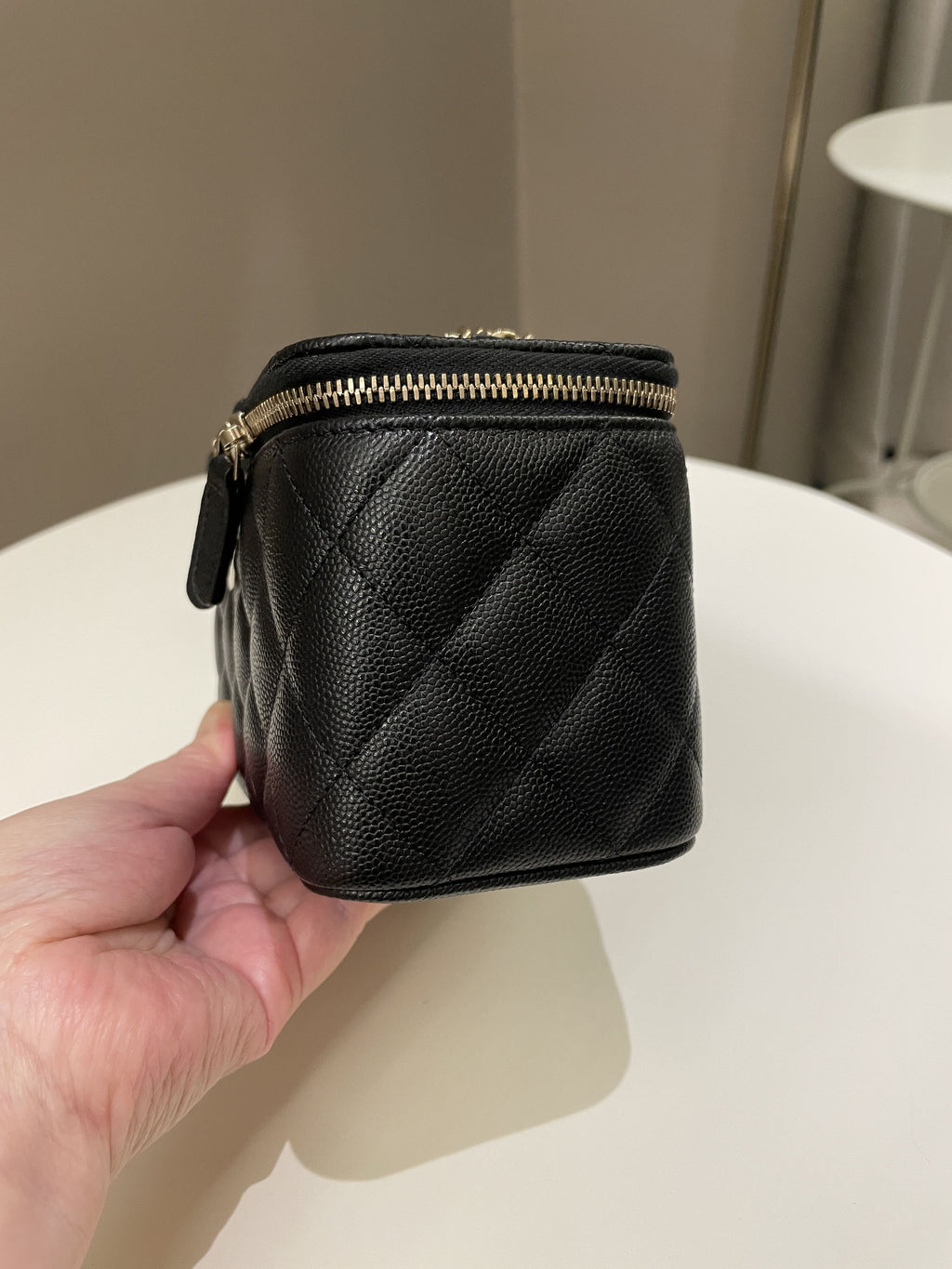 Chanel 22S Quilted Vanity Rectangular Black Caviar