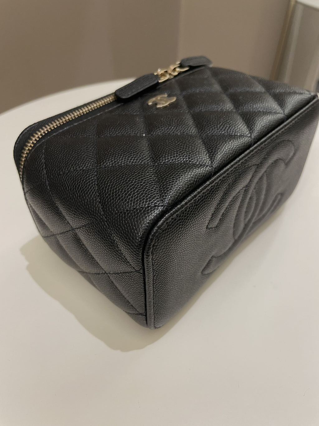 Chanel 22S Quilted Vanity Rectangular Black Caviar