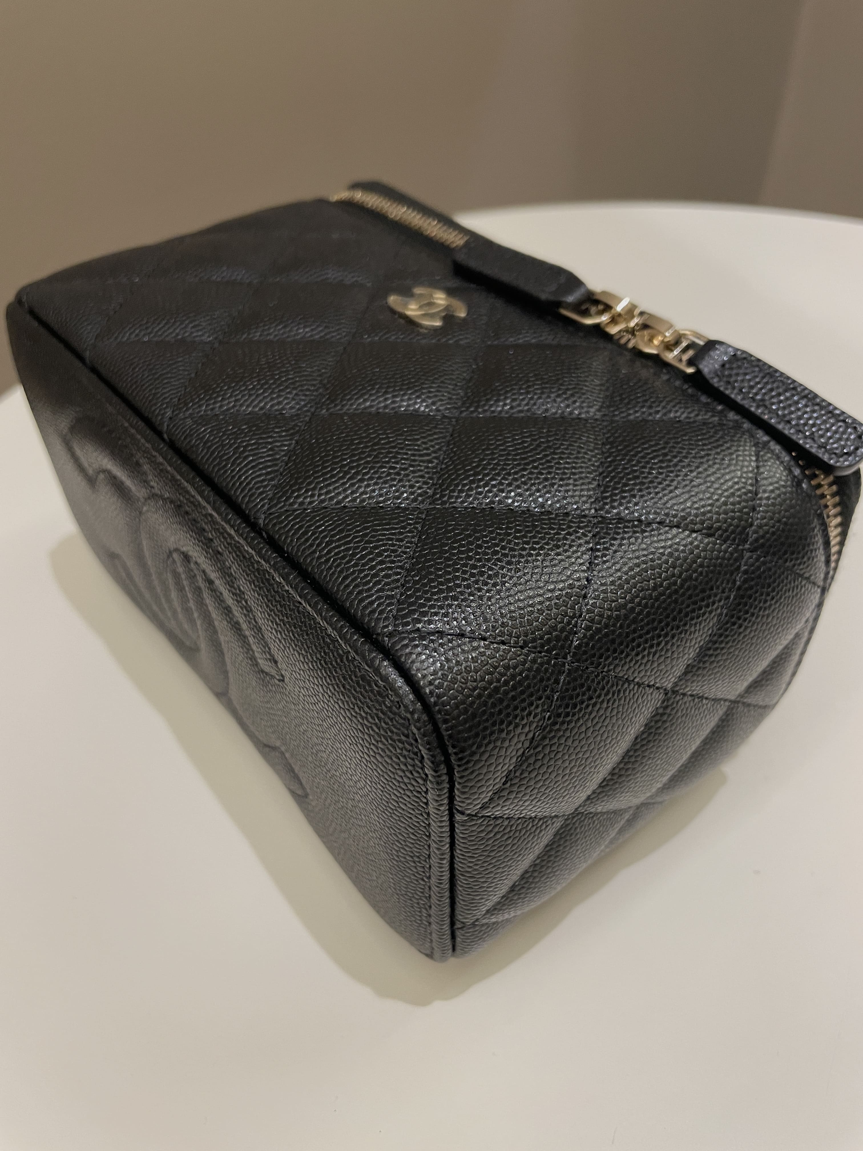 Chanel 22S Quilted Vanity Rectangular Black Caviar