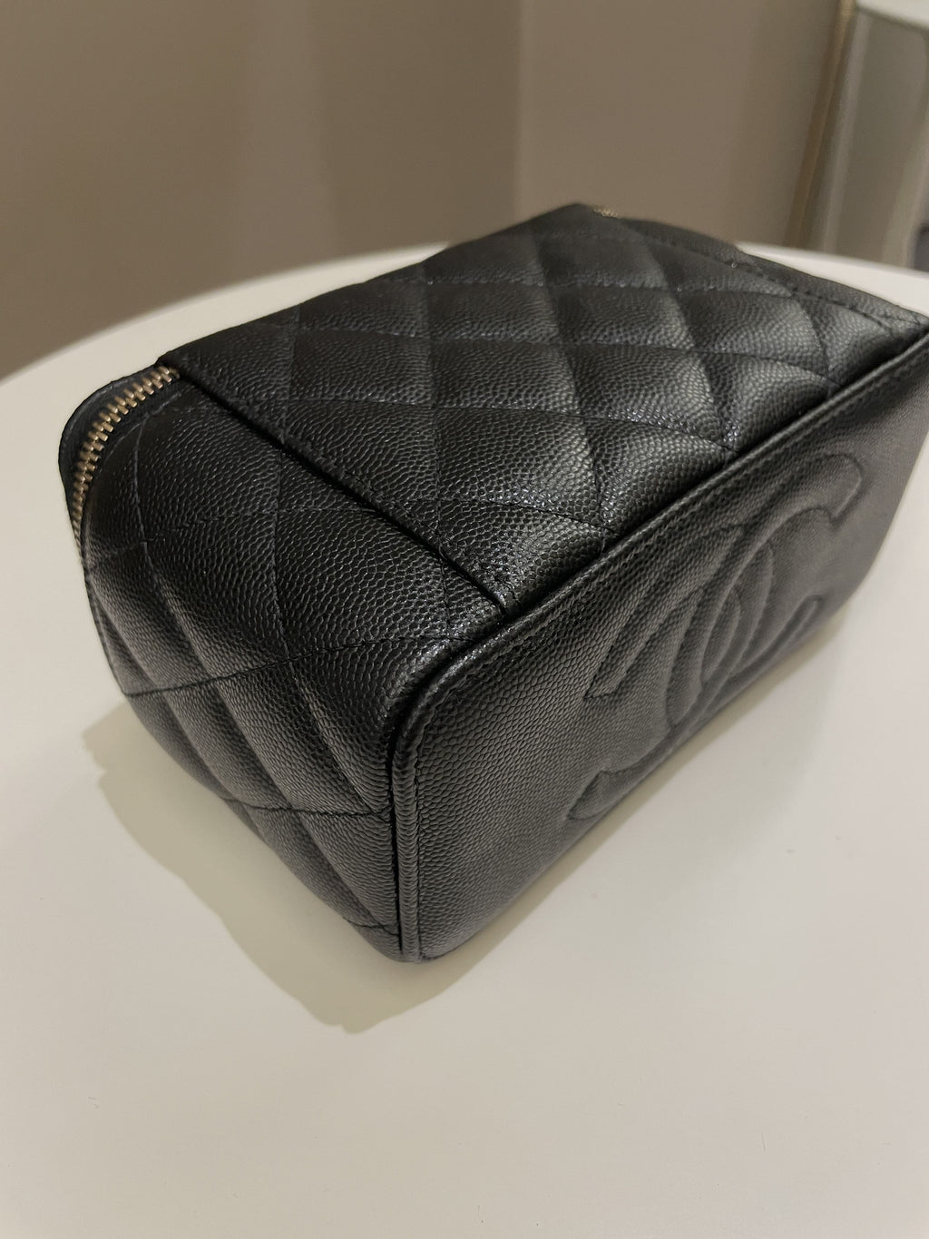 Chanel 22S Quilted Vanity Rectangular Black Caviar
